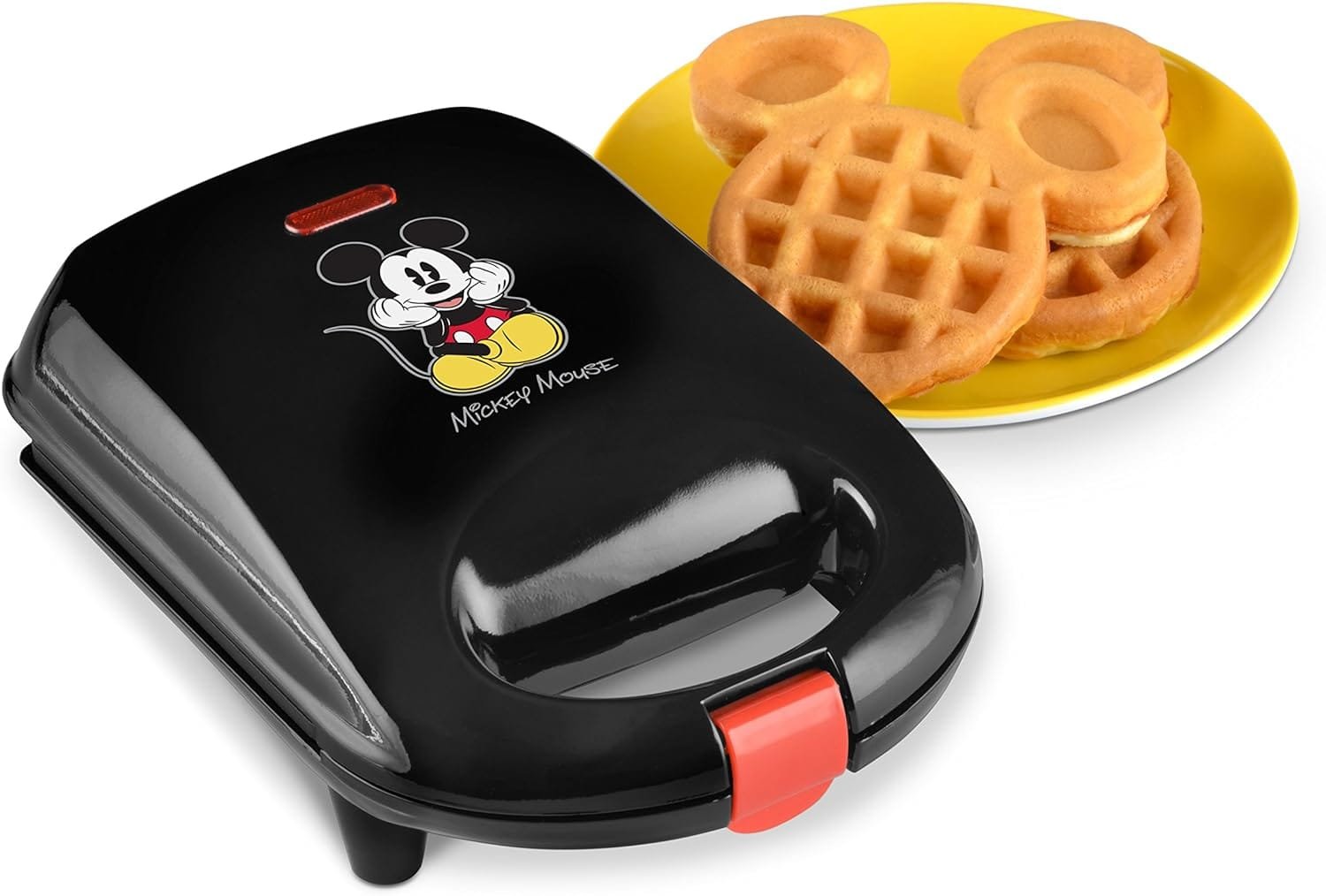 Disney Classic Mickey Waffle Maker by Select Brands - Disney Waffle Maker for Kitchen Appliances - Features Non-Stick Plates - Mickey Mouse Waffle Iron Gift for Disney Lovers - 7 Waffles Disney Classic Mickey Waffle Maker by Select Brands - Disney Waffle Maker for Kitchen Appliances - Features Non-Stick Plates - Mickey Mouse Waffle Iron Gift for Disney Lovers - 7 Waffles