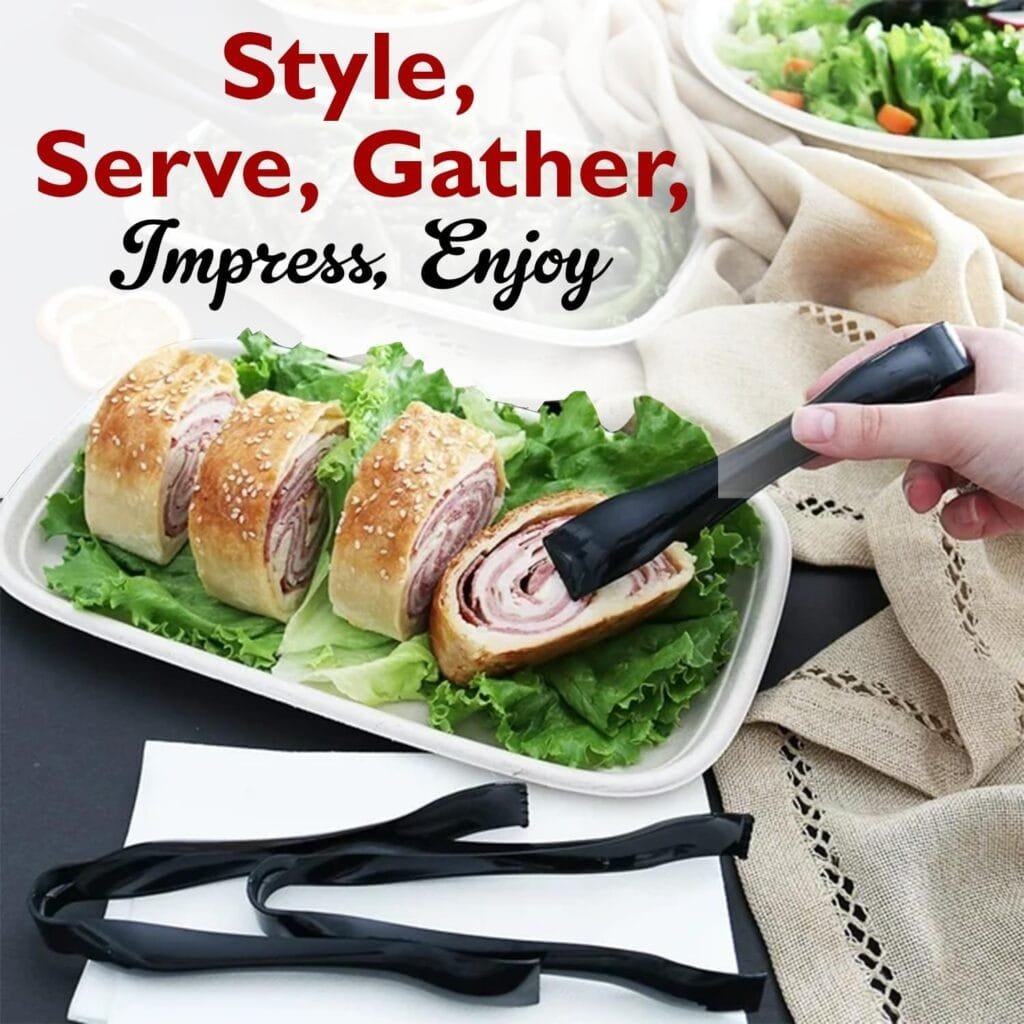 Disposable Chafing Dish Buffet Set, 33 Piece of Chafing Servers with Food Warmers, Covers, Half-Size Food Pans, Water Trays, Serving Utensils, Foil Lids and 2.5H Fuel Cans for Parties, Catering