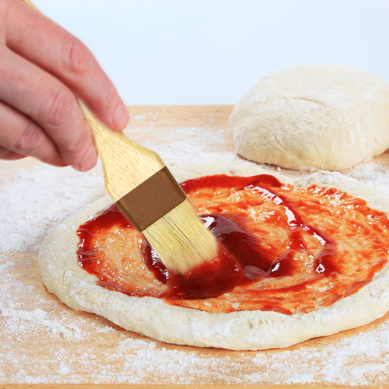 Dohia Pastry Basting Brushes BBQ Brush Oil Brushes Boar Bristle Brushes Basting Brush Kitchen Brush for Oil Egg Spread Marinade Sauce D2-SKZMS (Small)