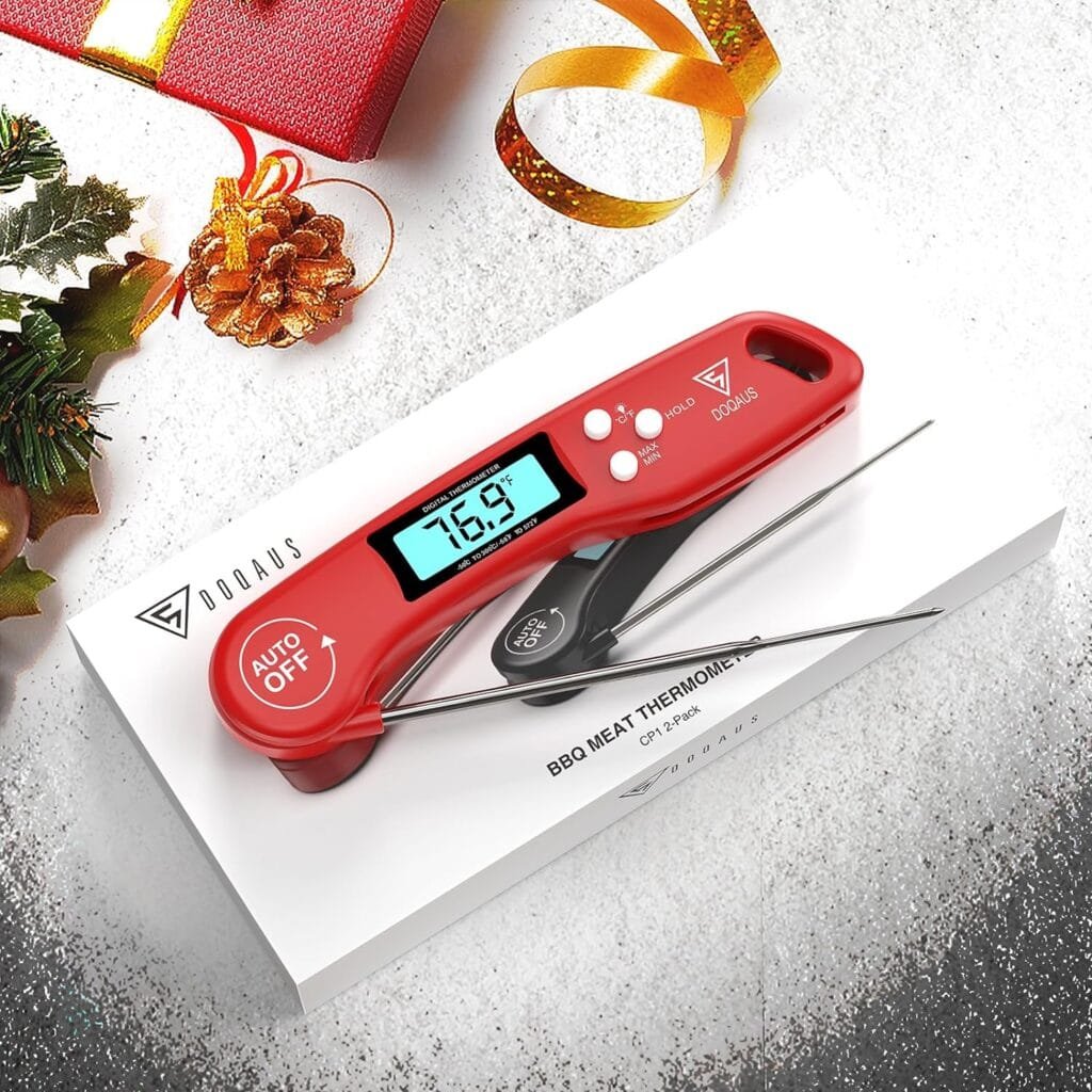 DOQAUS Digital Meat Thermometer, Instant Read Food Thermometer for Cooking, Kitchen Probe with Backlit  Reversible Display, Cooking Temperature Turkey Grill BBQ Candy DOQAUS Digital Meat Thermometer, Instant Read Food Thermometer for Cooking, Kitchen Probe with Backlit  Reversible Display, Cooking Temperature Turkey Grill BBQ Candy