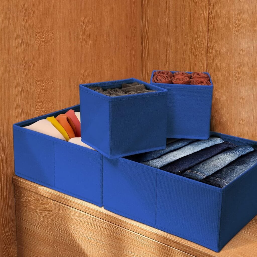 Drawer Organizer Clothes, 8 Pack Underwear Drawer Organizer, Foldable Closet Organizers and Storage Dresser Drawer Dividers for Clothes, Socks, Scarves, Ties (Gray) Drawer Organizer Clothes, 8 Pack Underwear Drawer Organizer, Foldable Closet Organizers and Storage Dresser Drawer Dividers for Clothes, Socks, Scarves, Ties (Gray)