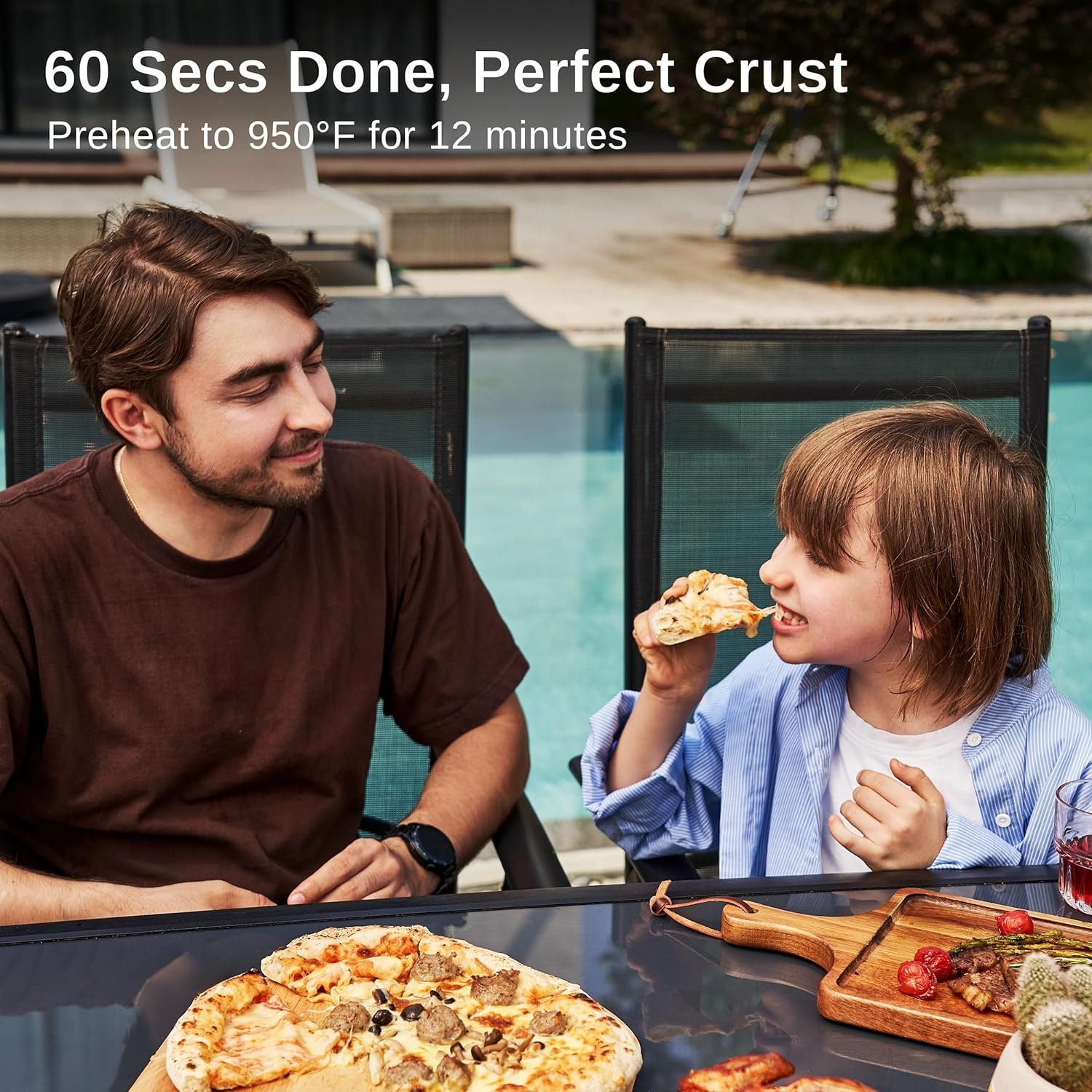 EAST OAK 12 Outdoor Pizza Oven with 360° Rotating Stone, Wood Fired Countertop Pizza Maker, Safe Pellet Filling, Outside Kitchen, Cooking, BBQ EAST OAK 12 Outdoor Pizza Oven with 360° Rotating Stone, Wood Fired Countertop Pizza Maker, Safe Pellet Filling, Outside Kitchen, Cooking, BBQ