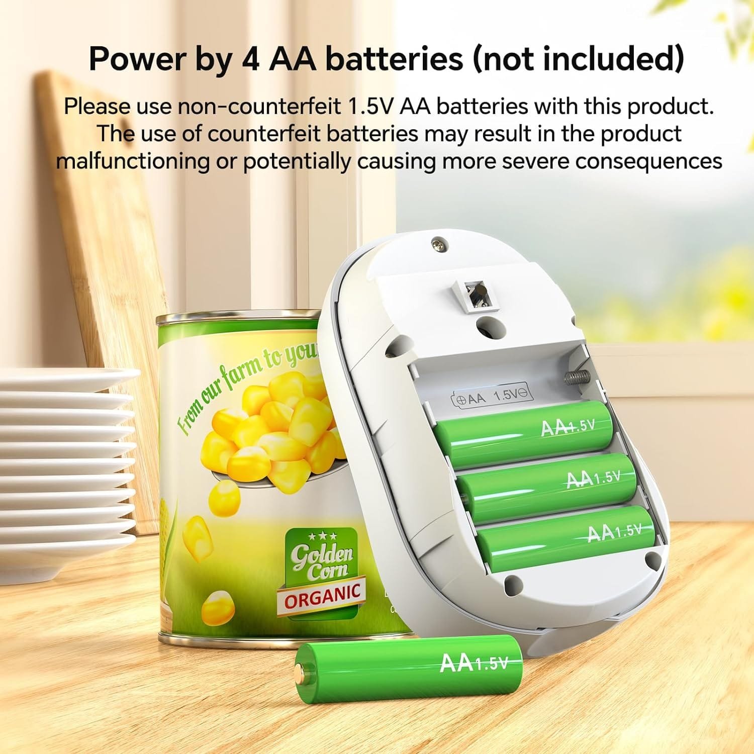 Electric Can opener New, One Touch Automatically open the can for Any Size Smooth Edge and Safe Best Gift for Chef Senior and Mom
