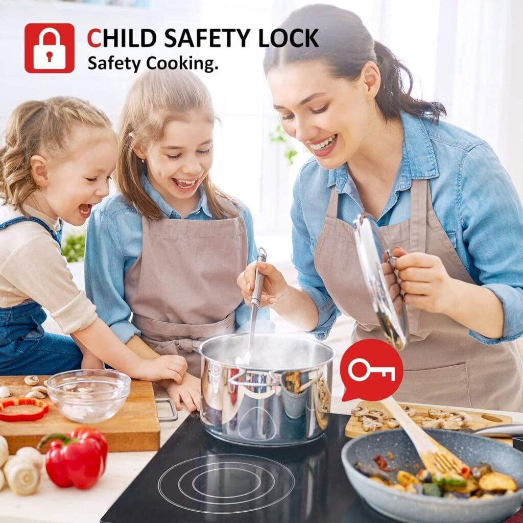 Electric Cooktop 30 inch Ceramic Stove 4 Burners Built-in Stove Top Electric Hot Plate Satin Glass cooktop in Black Touch Sensor Control/Timer/Child Safety Lock/9 Power Levelsr/220-240V 6700W Electric Cooktop 30 inch Ceramic Stove 4 Burners Built-in Stove Top Electric Hot Plate Satin Glass cooktop in Black Touch Sensor Control/Timer/Child Safety Lock/9 Power Levelsr/220-240V 6700W