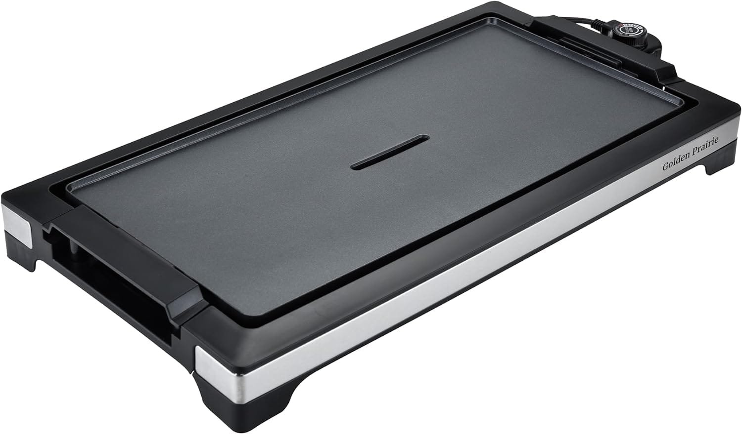 Electric Smokeless Indoor Griddle, Flat Top Grill, 1800W Fast Heat Up BBQ Grill, Large Nonstick Cooking Plate, 5 Levels Adjustable Temperature, Detachable  Dishwasher Safe, Cool-touch Handles, Black