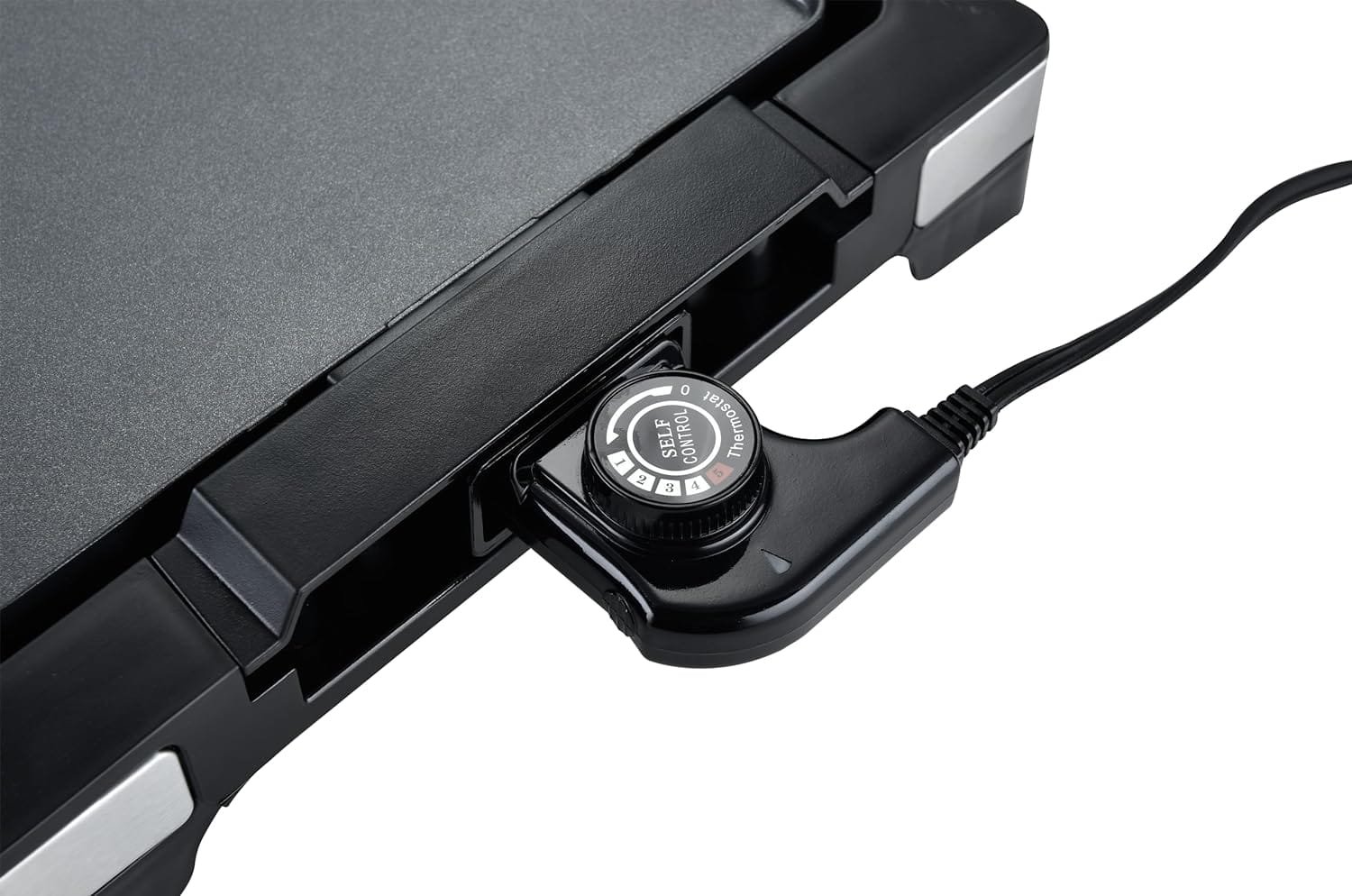 Electric Smokeless Indoor Griddle, Flat Top Grill, 1800W Fast Heat Up BBQ Grill, Large Nonstick Cooking Plate, 5 Levels Adjustable Temperature, Detachable  Dishwasher Safe, Cool-touch Handles, Black