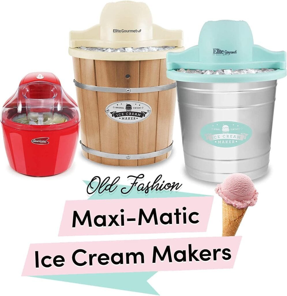 Elite Gourmet Americana Collection Elite EIM520M 1 Quart Automatic Easy Homemade Electric Ice Cream Maker, Frozen Yogurt, Sorbet, Gelato Treat, with Recipes, Mint