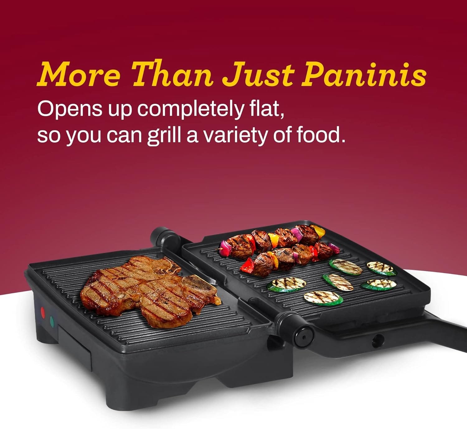 Elite Gourmet EPN-2976 2-in-1 Nonstick Panini Press Indoor Grill, Opens 180-Degree Gourmet Sandwich Maker, Floating Hinge Fits All Foods, Contact Grill with Removable Grease Tray, Stainless Steel Elite Gourmet EPN-2976 2-in-1 Nonstick Panini Press Indoor Grill, Opens 180-Degree Gourmet Sandwich Maker, Floating Hinge Fits All Foods, Contact Grill with Removable Grease Tray, Stainless Steel