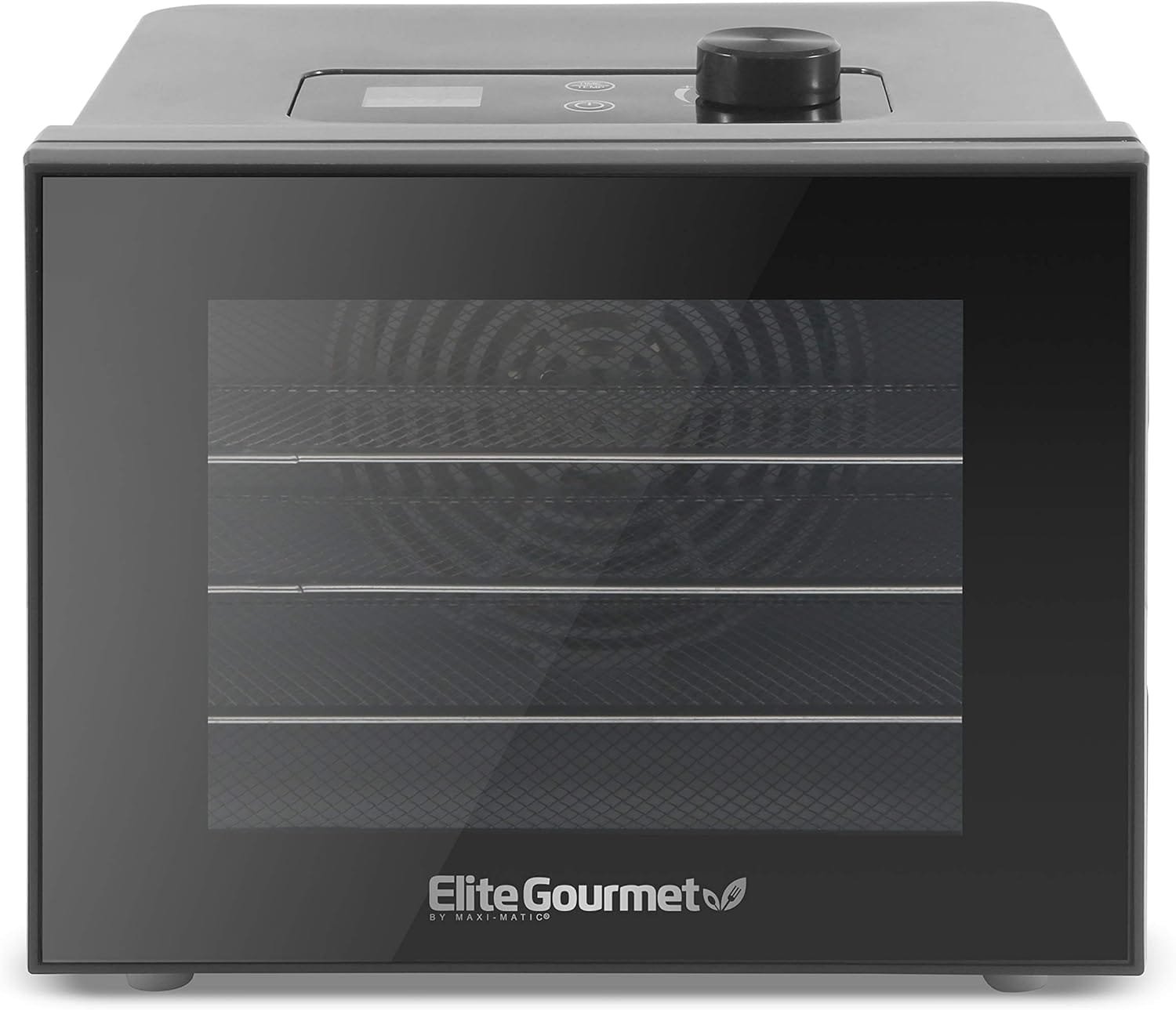 Elite Gourmet Food Dehydrator, Stainless Steel Trays Food Dehydrator, Adjustable Temperature Controls, Jerky Herbs Fruit Veggies Snacks
