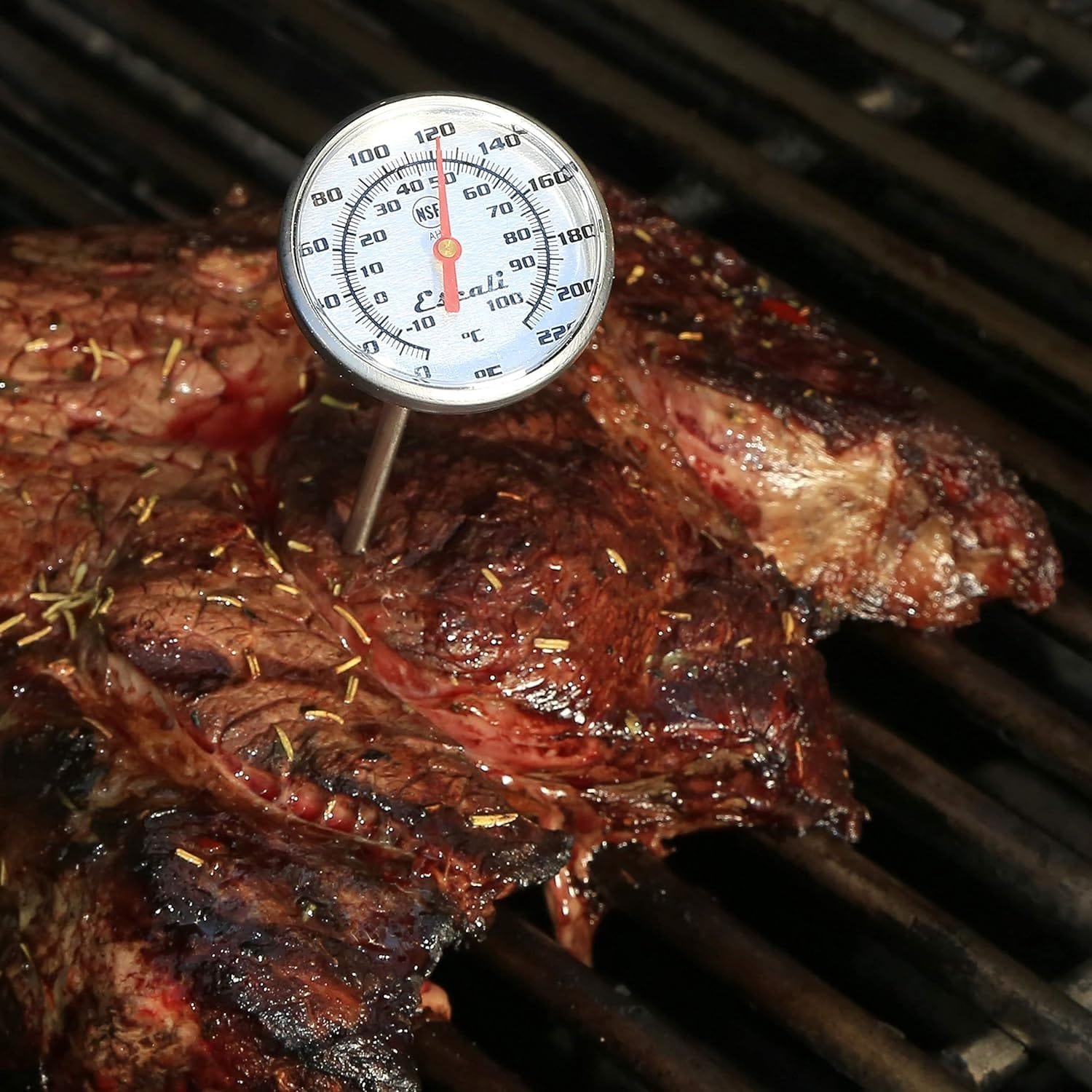 Escali AH2 Instant Read Small 1-inch Dial Thermometer Fahrenheit Protective Sheath Shatter Proof NSF Certified Commercial (5-inch Probe Length)