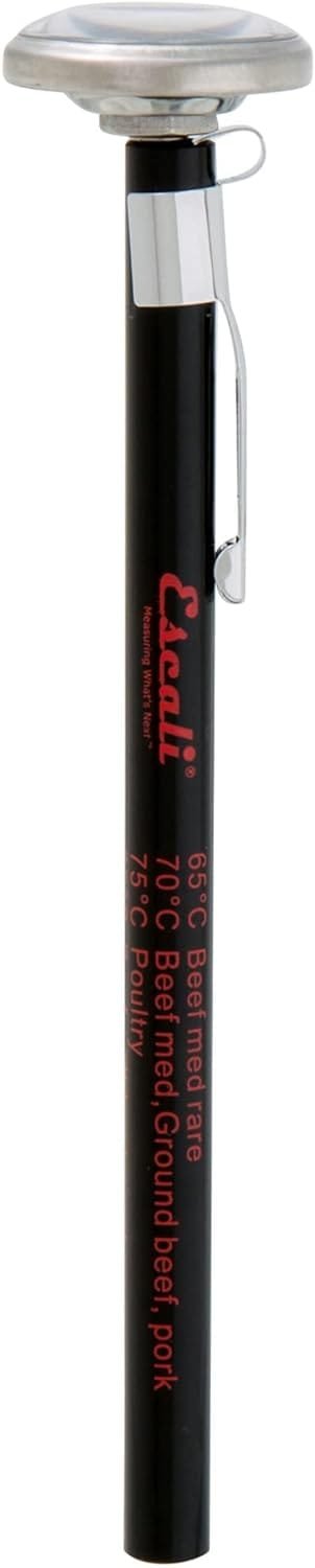 Escali AH2 Instant Read Small 1-inch Dial Thermometer Fahrenheit Protective Sheath Shatter Proof NSF Certified Commercial (5-inch Probe Length)