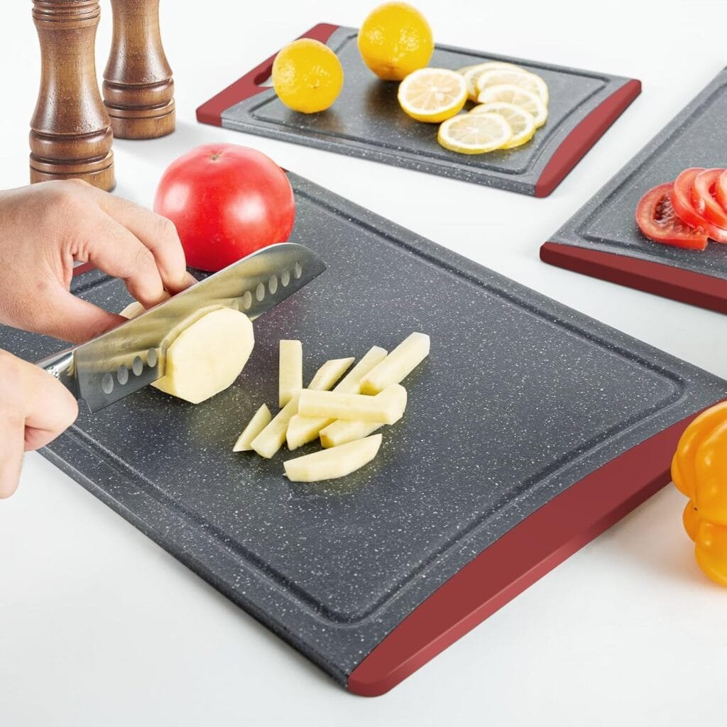 Extra Large Cutting Boards, Plastic Cutting Boards for Kitchen (Set of 3), Dark Grey Extra Large Cutting Boards, Plastic Cutting Boards for Kitchen (Set of 3), Dark Grey