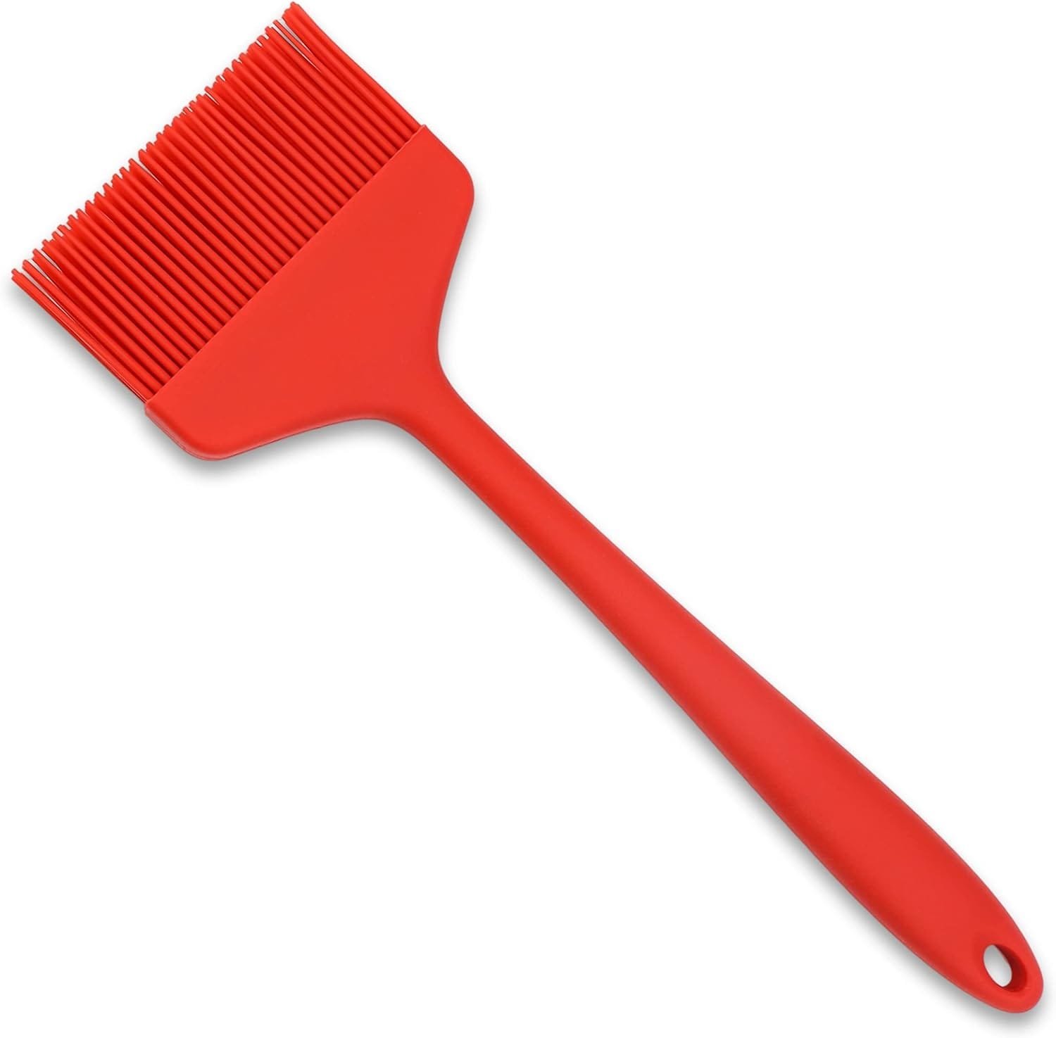 Extra Large Silicone Pastry Brush - Heat Resistant Extra Wide Basting Brush - Dishwasher Safe Oil Brush for Cooking, Baking, Grilling, and Spreading Oil, Butter, BBQ Sauce or Marinade (Red)