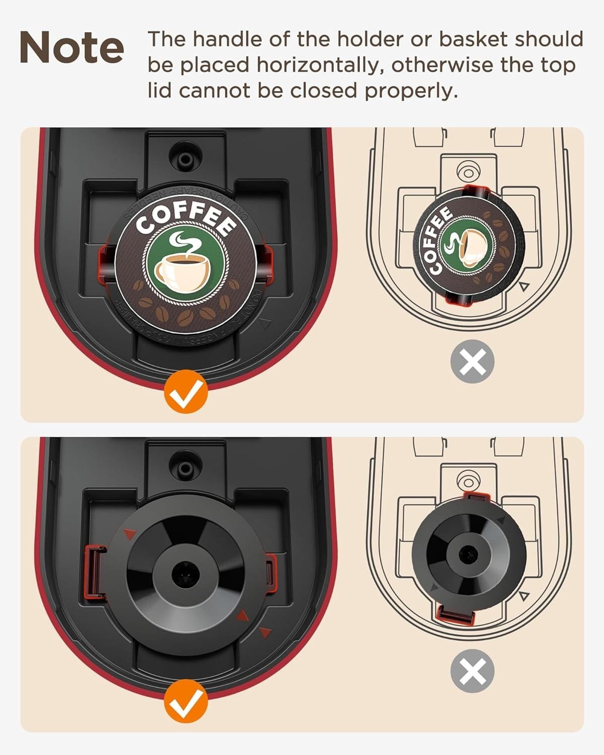 Famiworths Mini Coffee Maker Single Serve, Instant One Cup for K Cup  Ground Coffee, 6 to 12 Oz Brew Sizes, Capsule Coffee Machine with Water Window and Descaling Reminder, Black