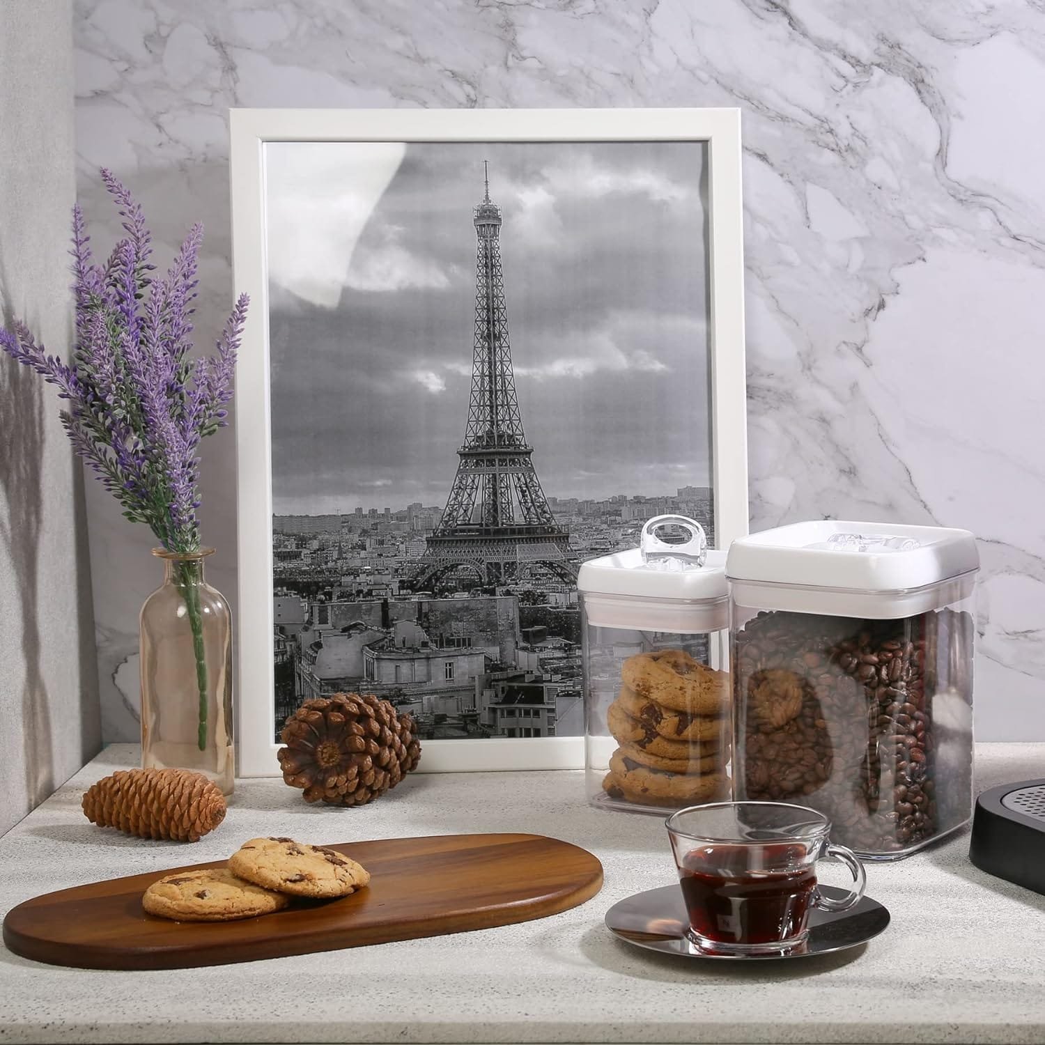 Felli Flip 5 Large Air Tight Food Storage Container - For Flour, Rice, Sugar