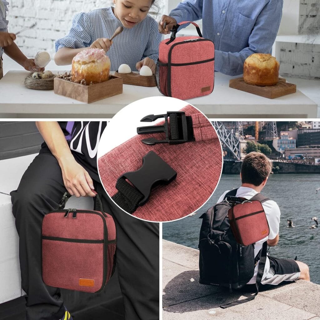 Femuar Lunch Box for Men Women Adults, Small Lunchbox for Work Picnic - Reusable Lunch bag Portable Lunch tote, Black Femuar Lunch Box for Men Women Adults, Small Lunchbox for Work Picnic - Reusable Lunch bag Portable Lunch tote, Black