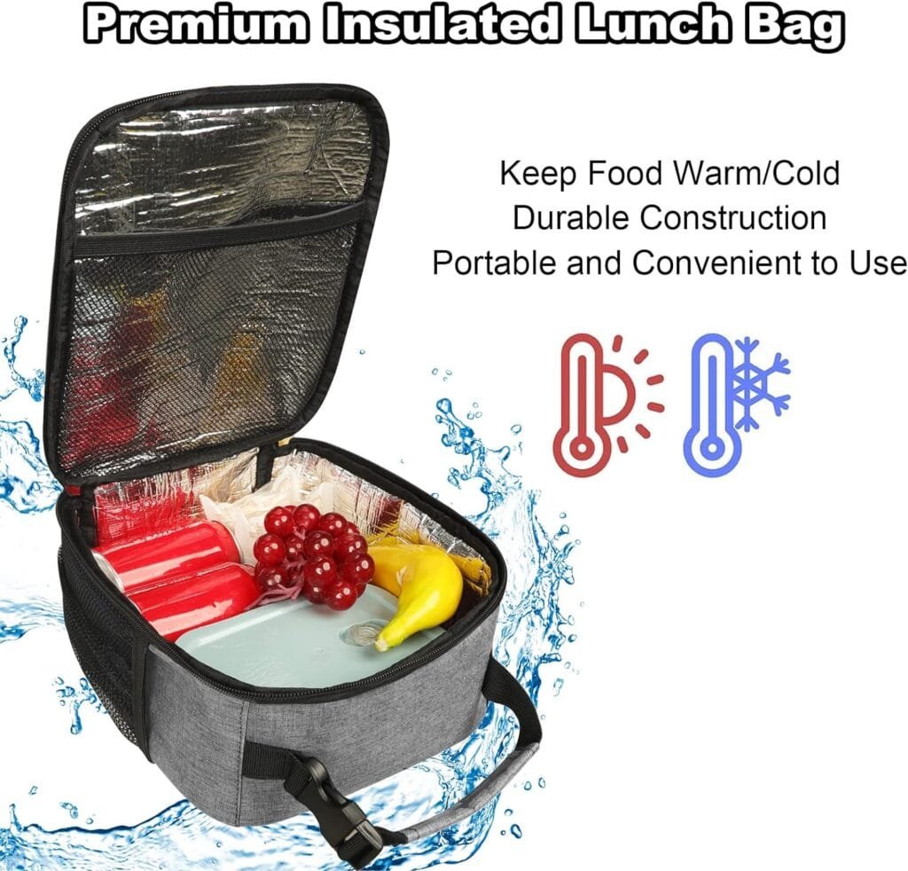 Femuar Lunch Box for Men Women Adults, Small Lunchbox for Work Picnic - Reusable Lunch bag Portable Lunch tote, Black Femuar Lunch Box for Men Women Adults, Small Lunchbox for Work Picnic - Reusable Lunch bag Portable Lunch tote, Black