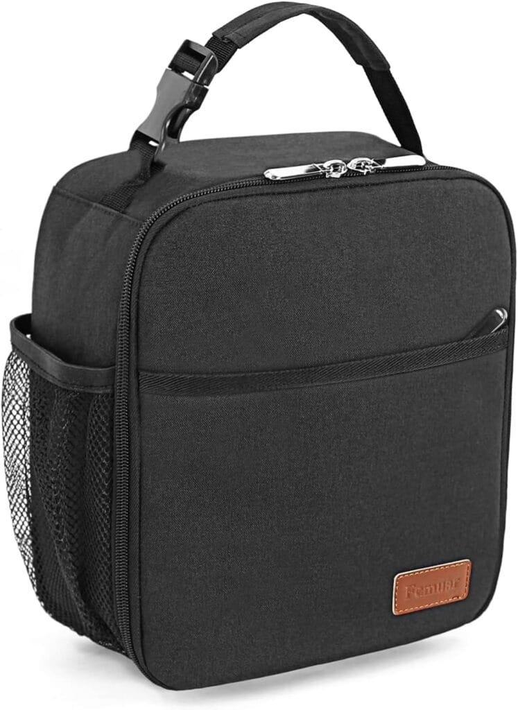 Femuar Lunch Box for Men Women Adults, Small Lunchbox for Work Picnic - Reusable Lunch bag Portable Lunch tote, Black Femuar Lunch Box for Men Women Adults, Small Lunchbox for Work Picnic - Reusable Lunch bag Portable Lunch tote, Black