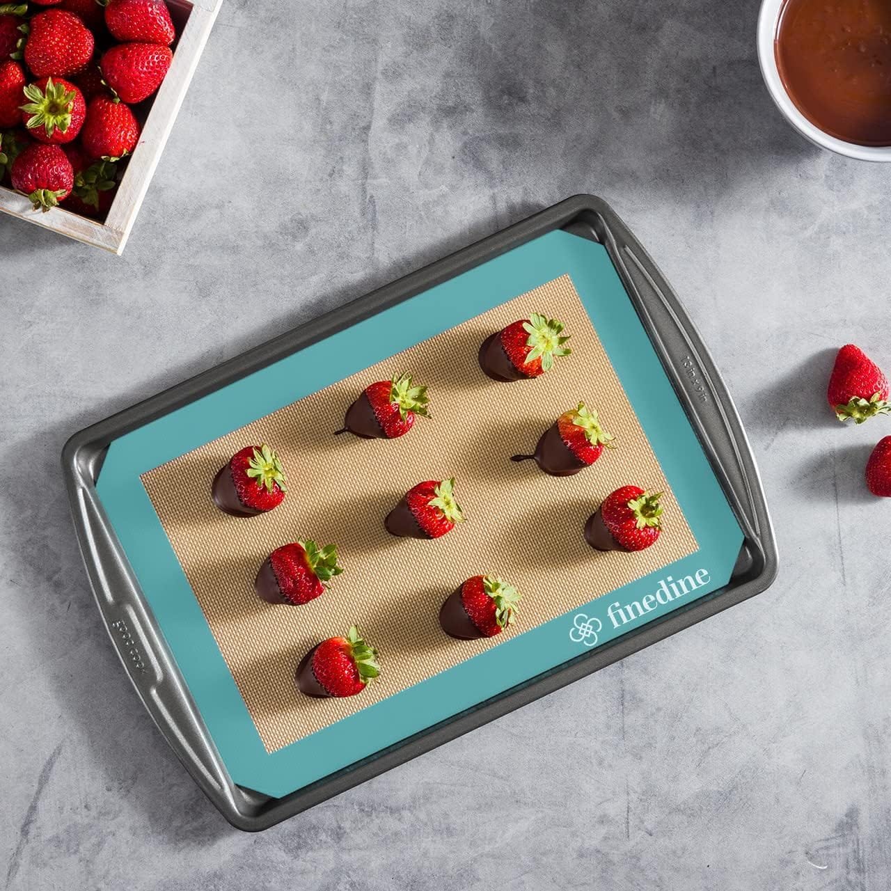 Fine Dine-Silicone baking mat set of 3-green Fine Dine-Silicone baking mat set of 3-green