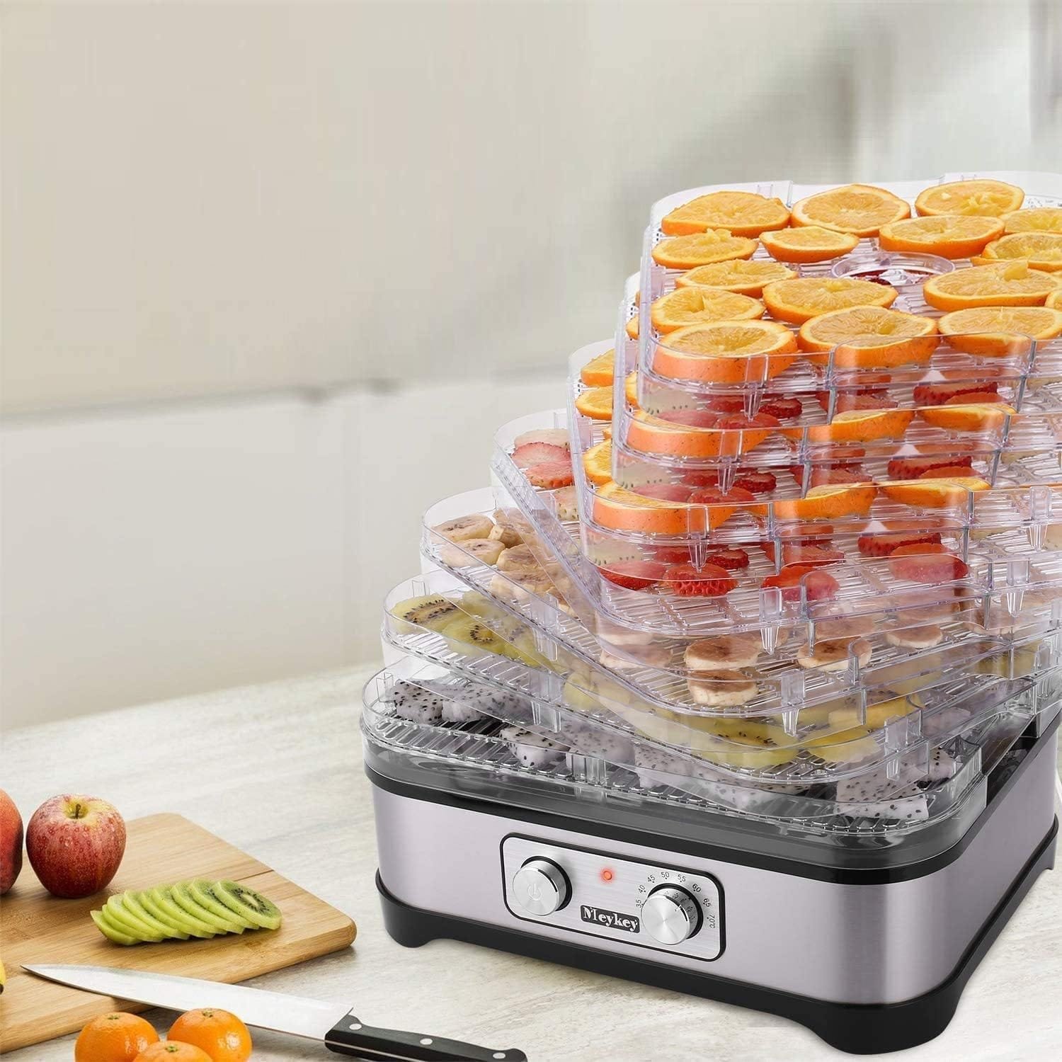 Food Dehydrator Machine, Fruit Dehydrators with 8-Trays, Digital Timer and Temperature Control(95ºF-158ºF) for Food, Jerky, Meat, Fruit, Herbs and Vegetable, 400 Watt, BPA Free Food Dehydrator Machine, Fruit Dehydrators with 8-Trays, Digital Timer and Temperature Control(95ºF-158ºF) for Food, Jerky, Meat, Fruit, Herbs and Vegetable, 400 Watt, BPA Free