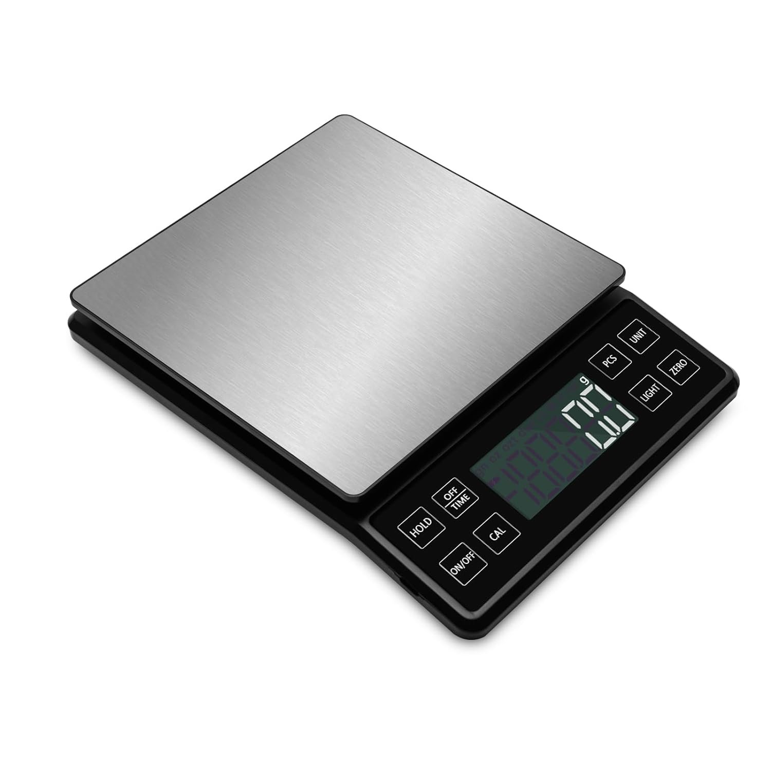 Food Kitchen Scale NEXT-SHINE Rechargeable Digital Scale with LCD Backlit Display and Protective Tray, 5kg x 0.1 for Baking Cooking Meal Prep Postal Parcel, Large Stainless Steel Weighing Platform Food Kitchen Scale NEXT-SHINE Rechargeable Digital Scale with LCD Backlit Display and Protective Tray, 5kg x 0.1 for Baking Cooking Meal Prep Postal Parcel, Large Stainless Steel Weighing Platform