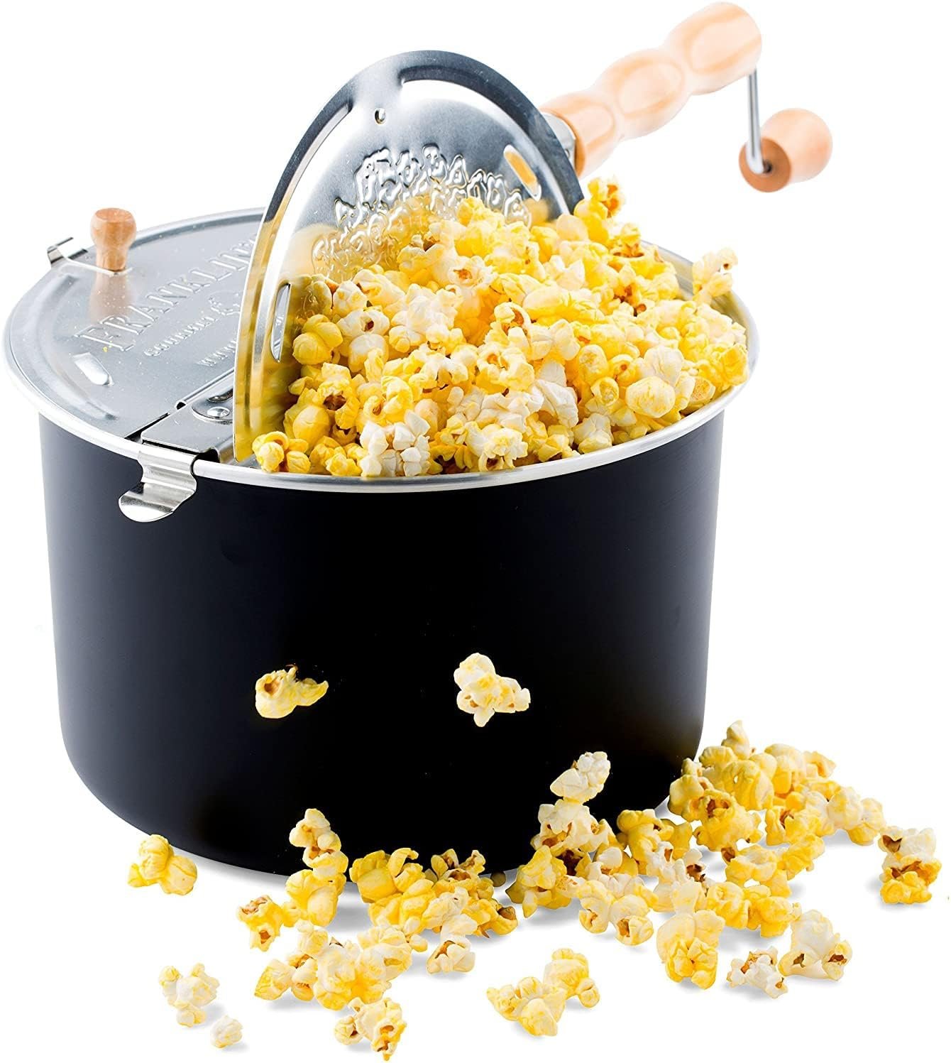 Franklins Gourmet Popcorn Popper - 6 Quarts Original Stovepop Popcorn Maker with FREE Organic Popcorn Kit - Delicious  Healthy Movie Theater Popcorn - Homemade Popcorn Machine Just Like the Movies