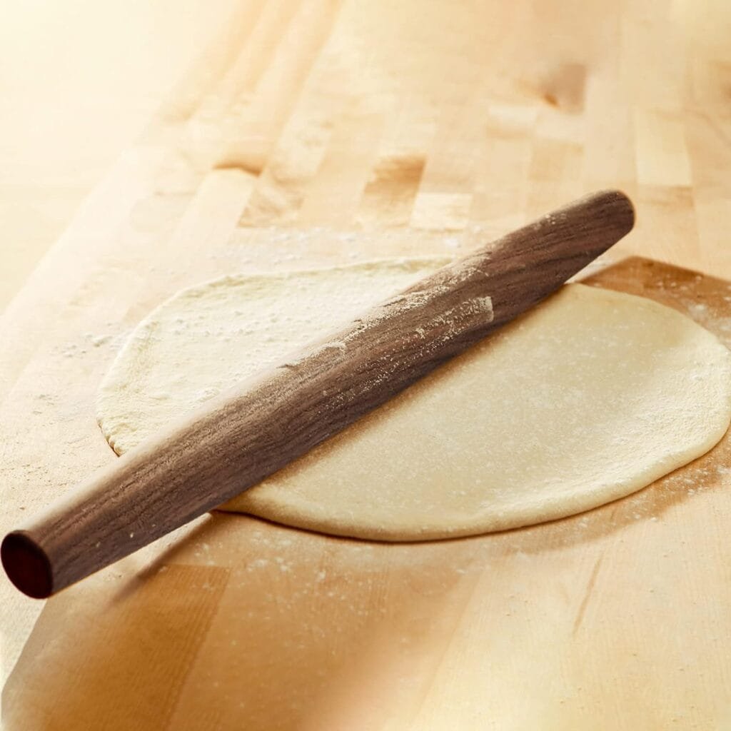 French Rolling Pin (18 Inches) –WoodenRoll Pin for Fondant, Pie Crust, Cookie, Pastry, Dough –Tapered Design  Smooth Construction - Essential Kitchen Utensil