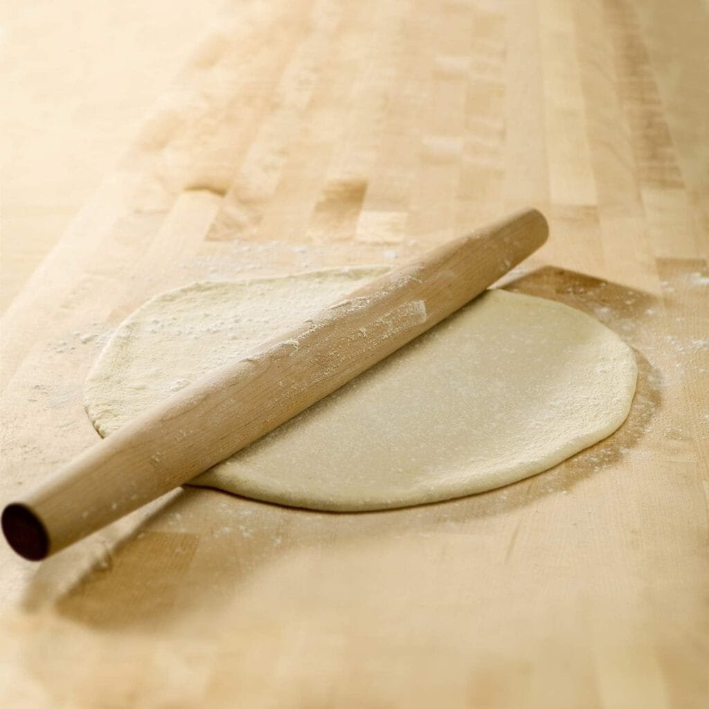 French Rolling Pin (18 Inches) –WoodenRoll Pin for Fondant, Pie Crust, Cookie, Pastry, Dough –Tapered Design  Smooth Construction - Essential Kitchen Utensil