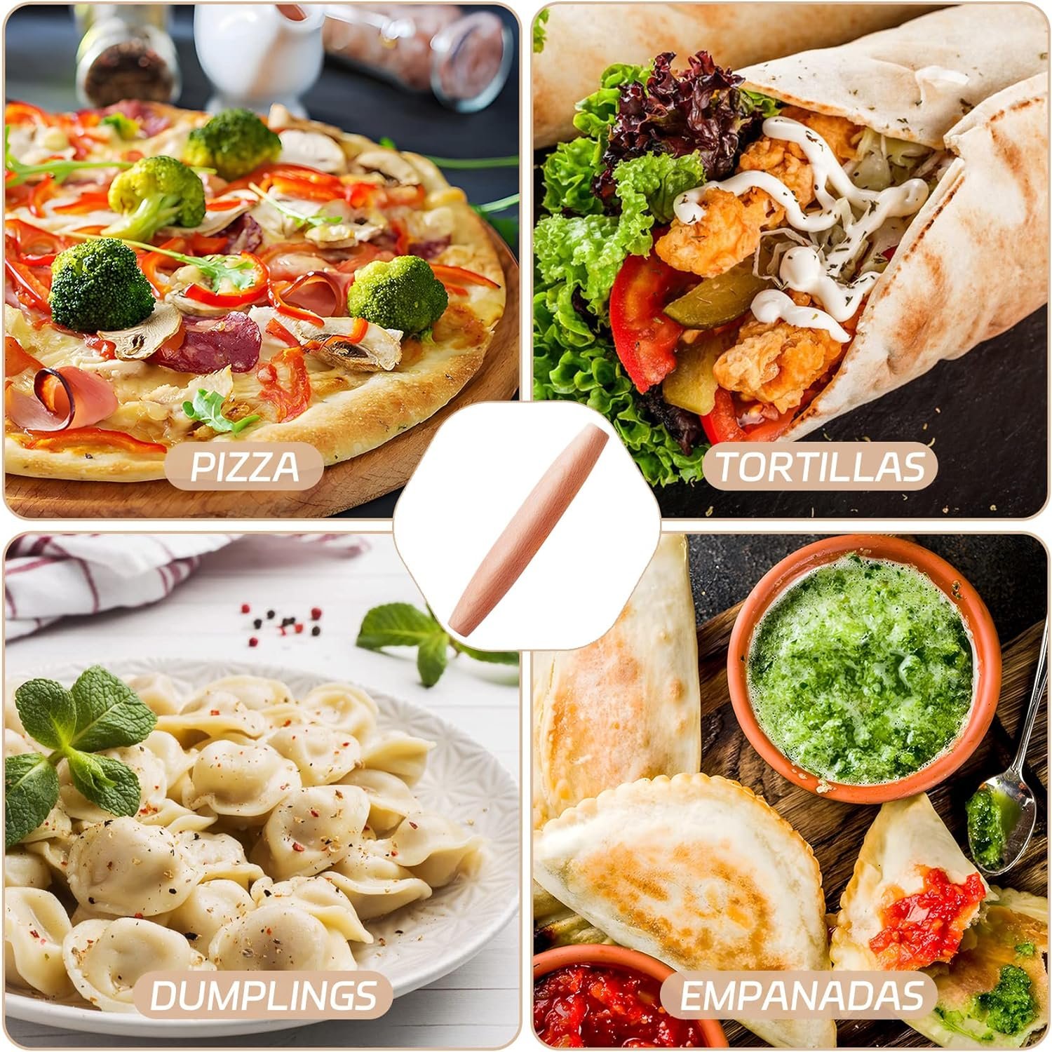 French Rolling Pin for Baking - AMPSEVEN Wooden Rolling Pin Dough Roller for Pizza Fondant Pasta Dumpling tortillas (20cm(7.9inch)) French Rolling Pin for Baking - AMPSEVEN Wooden Rolling Pin Dough Roller for Pizza Fondant Pasta Dumpling tortillas (20cm(7.9inch))