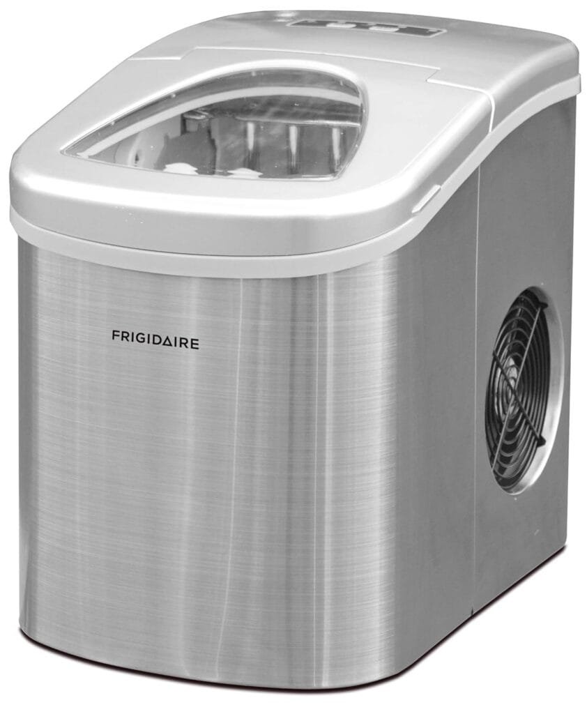 Frigidaire Countertop Ice Maker, Compact Machine, 26 lbs per day, Stainless Frigidaire Countertop Ice Maker, Compact Machine, 26 lbs per day, Stainless