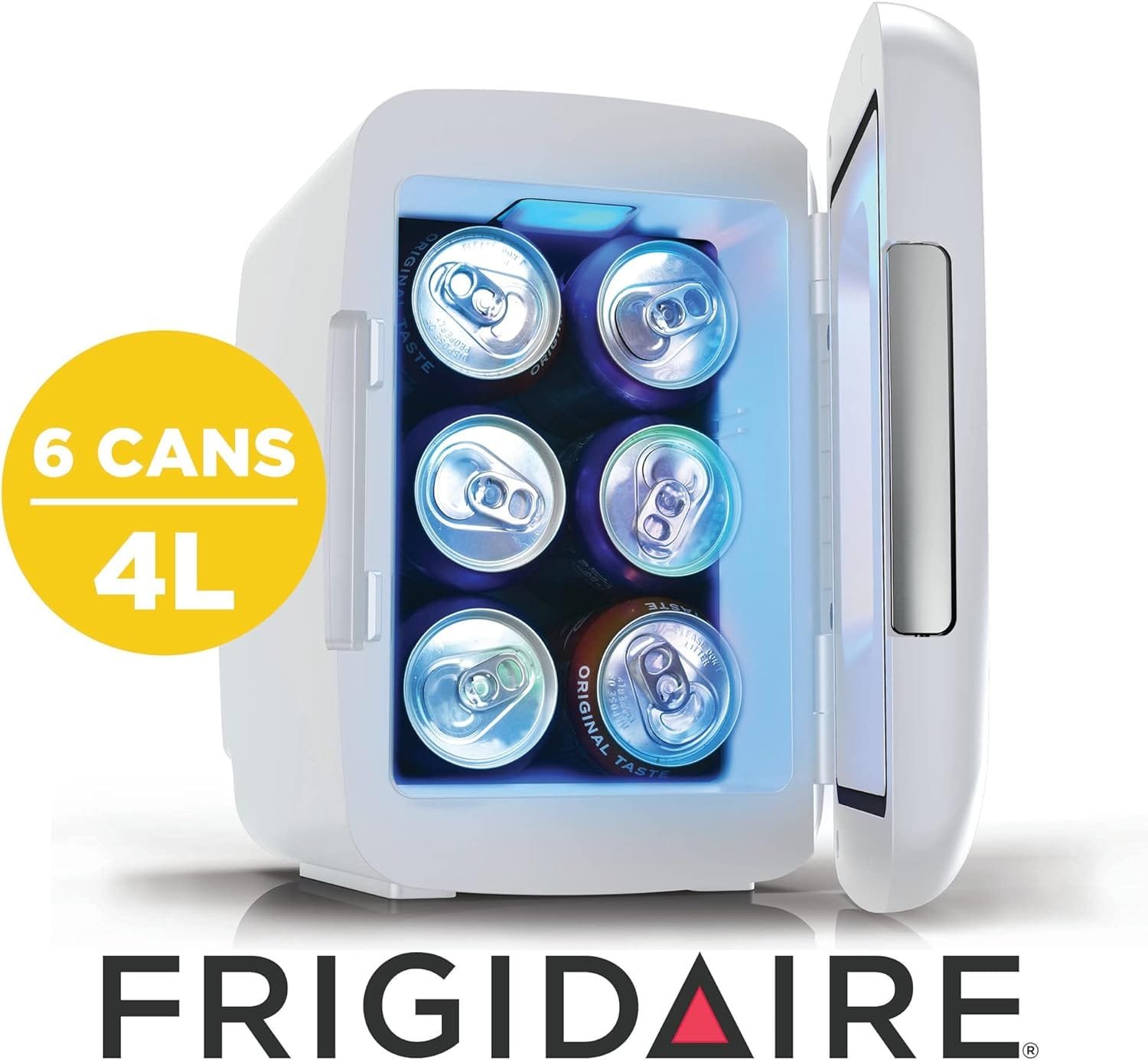 Frigidaire EFMIS179 Gaming Light Up Mini Beverage Refrigerator, White