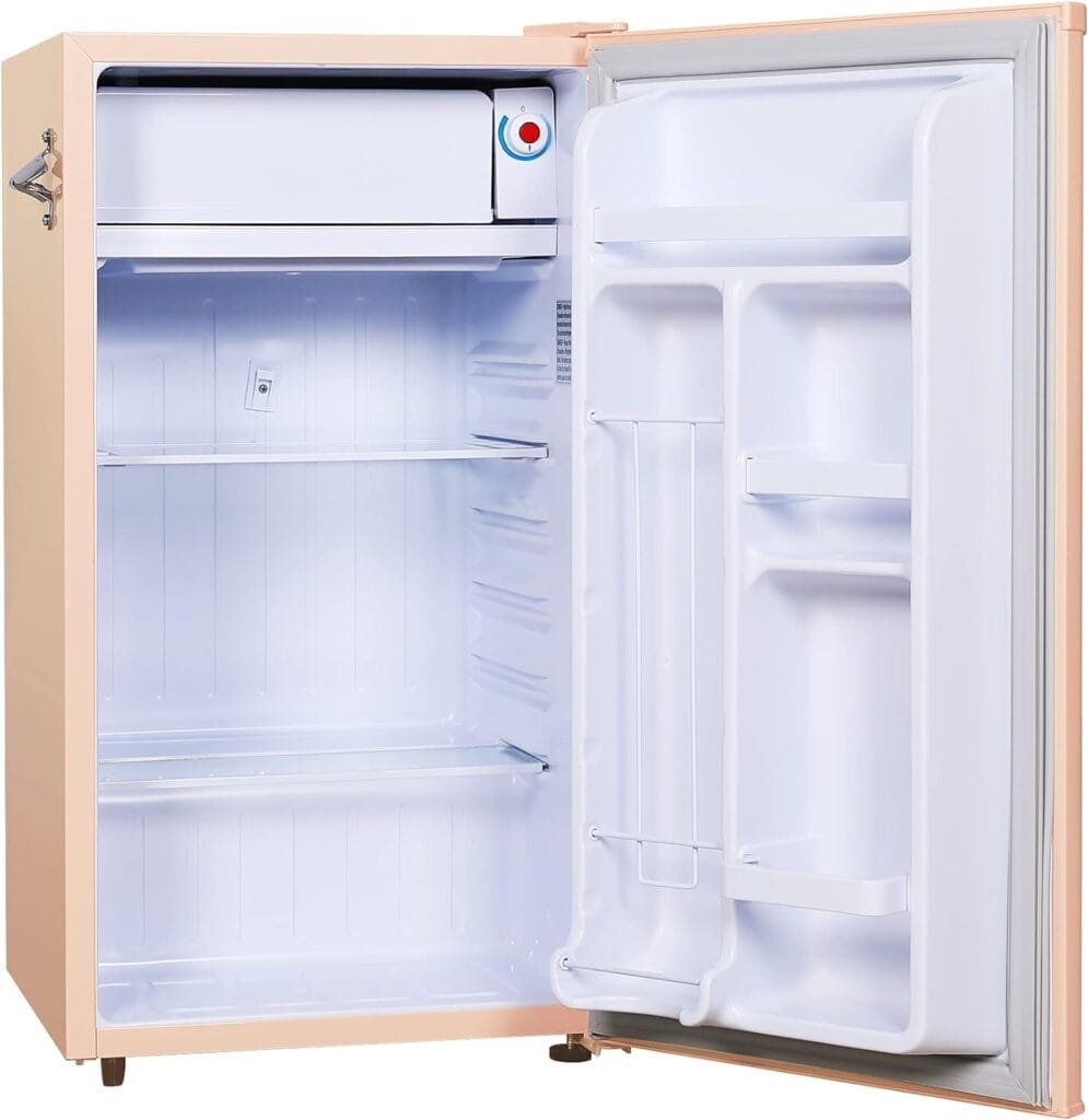 FRIGIDAIRE EFR376-BLACK 3.2 Cu Ft Black Retro Bar Fridge with Side Bottle Opener