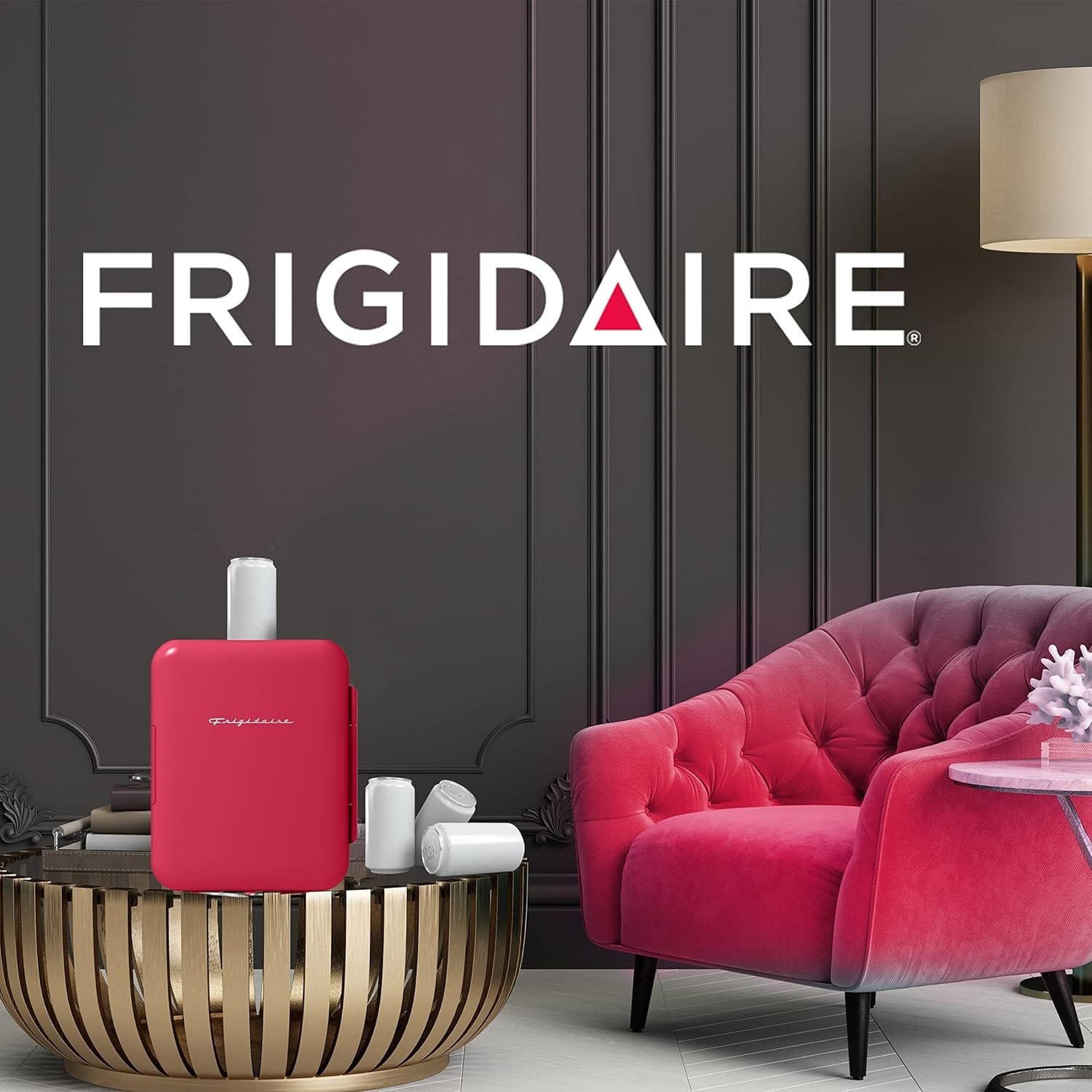 Frigidaire Mini Portable Compact Personal Fridge Cooler, 4 Liter Capacity Chills Six 12 oz Cans, 100% Freon-Free  Eco Friendly, Includes Plugs for Home Outlet  12V Car Charger – Black