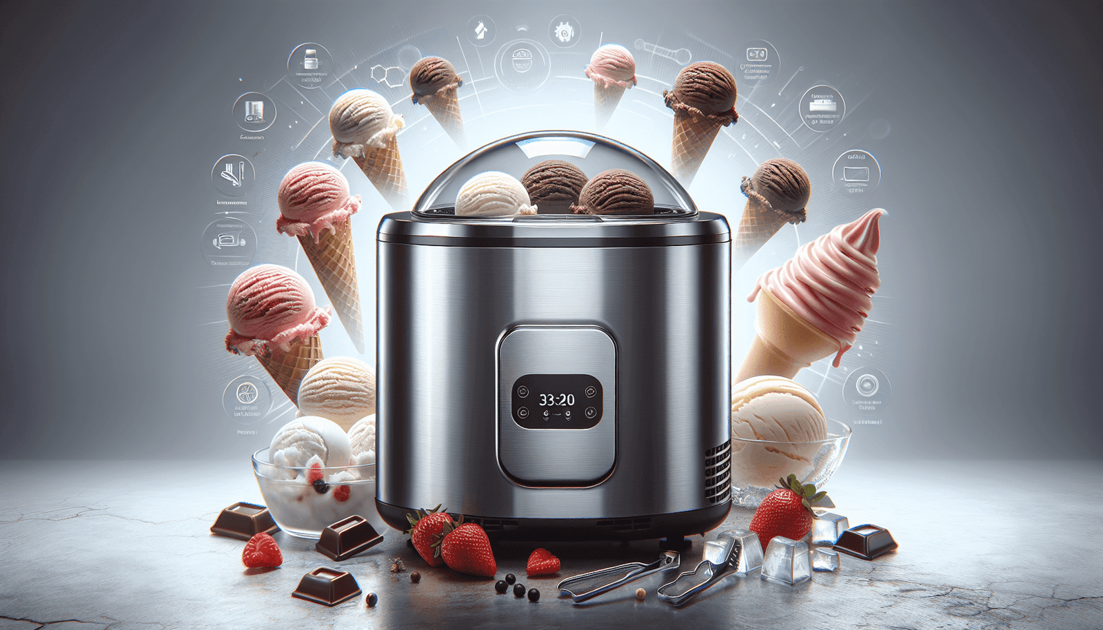 Frigidaire Stainless Steel Ice Cream/Frozen Yogurt/Sorbet Maker EICMR020-SS