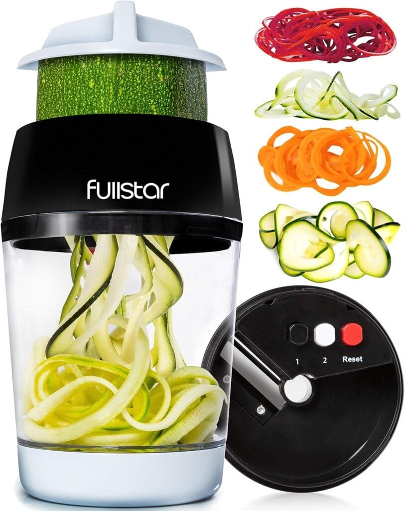 Fullstar Mandoline Slicer Spiralizer Vegetable Slicer - Vegetable Chopper Onion Chopper Food Chopper Vegetable Spiralizer Mandoline Slicer Cutter Chopper and Grater Slicer Zucchini Spaghetti Maker Fullstar Mandoline Slicer Spiralizer Vegetable Slicer - Vegetable Chopper Onion Chopper Food Chopper Vegetable Spiralizer Mandoline Slicer Cutter Chopper and Grater Slicer Zucchini Spaghetti Maker