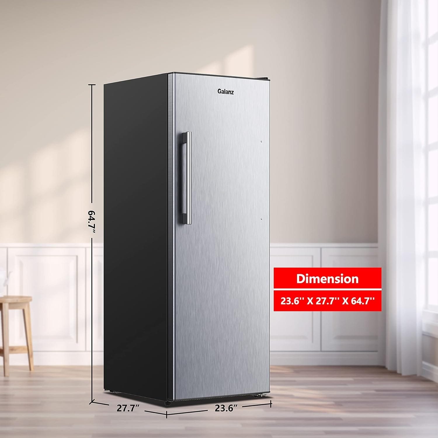 Galanz GLF11UWEA16 Convertible Freezer/Fridge, Electronic Temperature Control, 11 Cu.Ft, White Galanz GLF11UWEA16 Convertible Freezer/Fridge, Electronic Temperature Control, 11 Cu.Ft, White