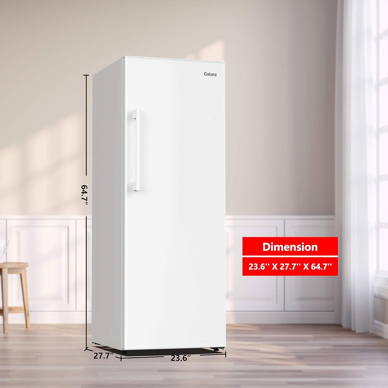 Galanz GLF11UWEA16 Convertible Freezer/Fridge, Electronic Temperature Control, 11 Cu.Ft, White Galanz GLF11UWEA16 Convertible Freezer/Fridge, Electronic Temperature Control, 11 Cu.Ft, White