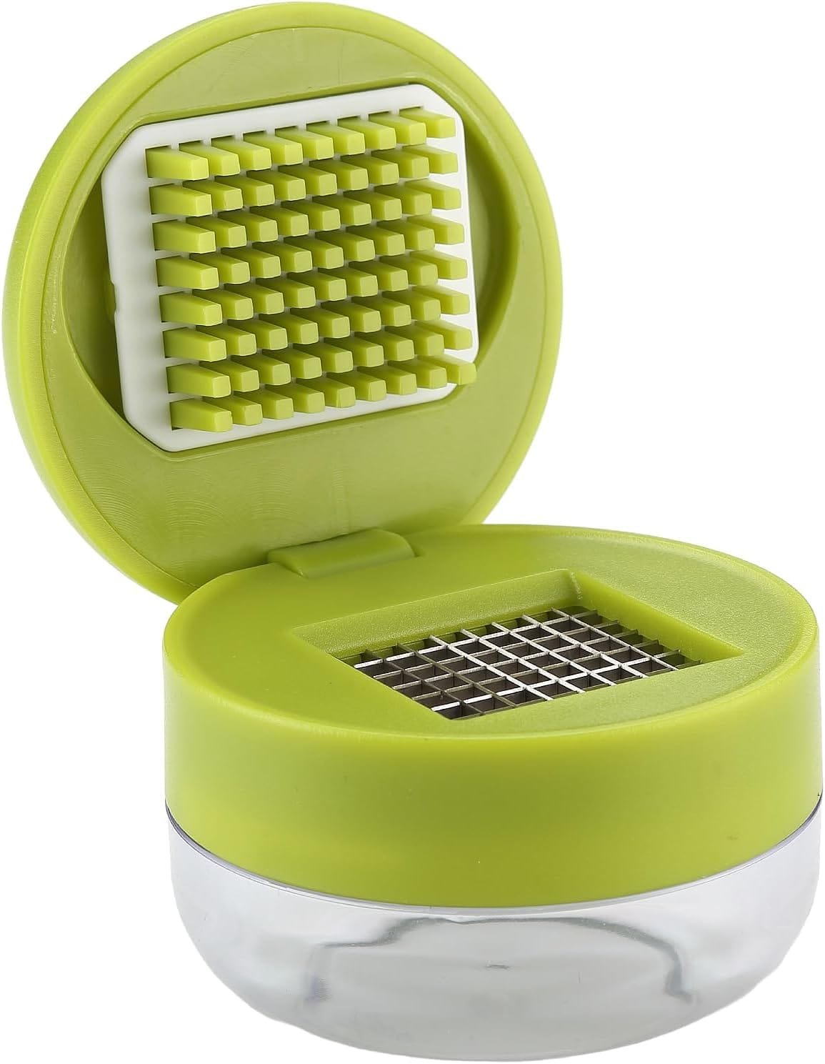 Garlic Chopper, 2PCS Garlic Presses, Stainless Steel Blades Cutter, Crusher, Mincer, and Storage Container - Includes 2PCS mini Brushes - Suitable for both Home and Camping – (Green) Garlic Chopper, 2PCS Garlic Presses, Stainless Steel Blades Cutter, Crusher, Mincer, and Storage Container - Includes 2PCS mini Brushes - Suitable for both Home and Camping – (Green)