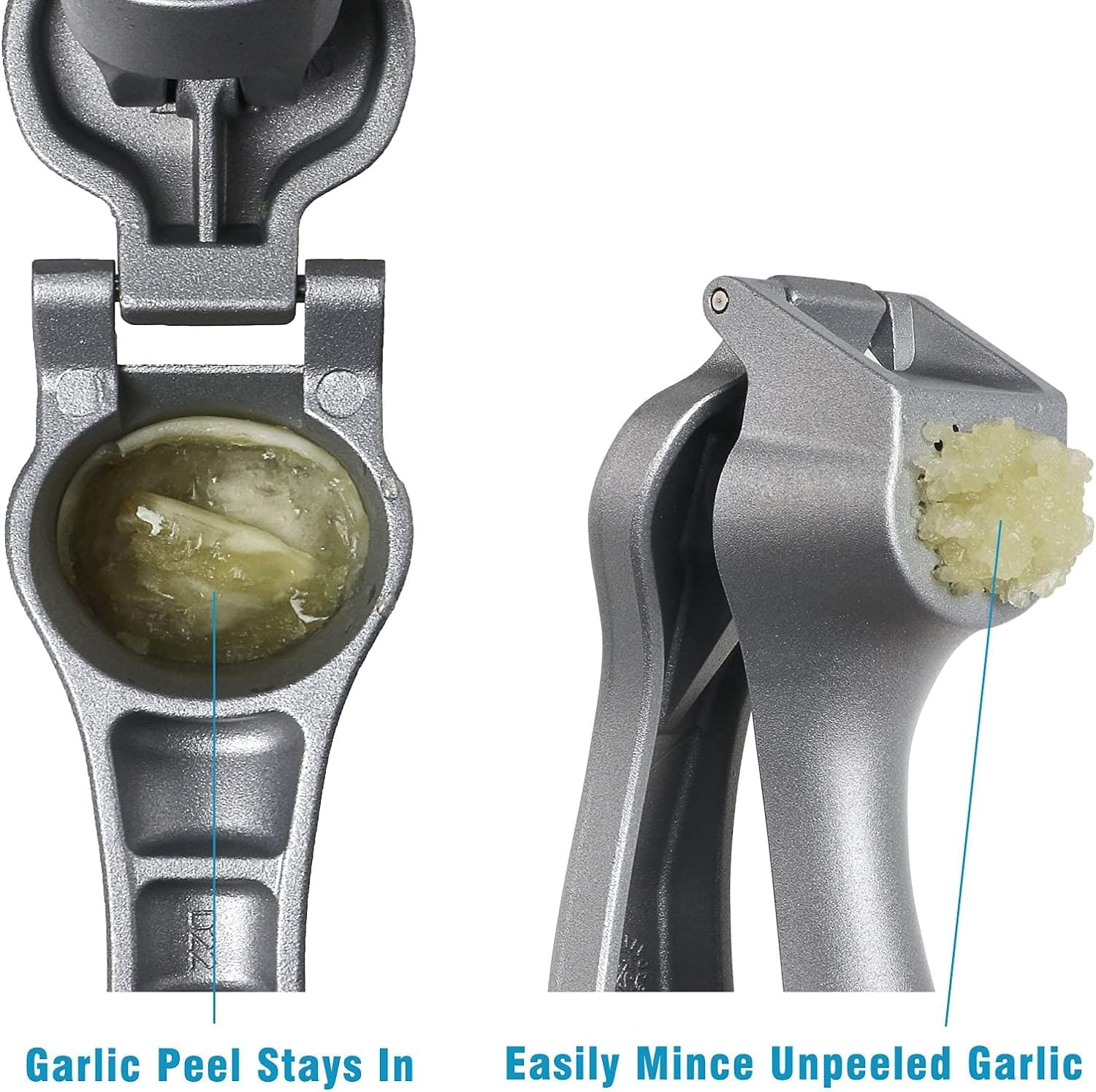 Garlic Press, Garlic Mincer Easy-squeeze Ergonomic Handle, Rust Proof, No Need To Peel, Professional Ginger Press Garlic Crusher with Handy Cleaning Brush- Dishwasher Safe Garlic Press, Garlic Mincer Easy-squeeze Ergonomic Handle, Rust Proof, No Need To Peel, Professional Ginger Press Garlic Crusher with Handy Cleaning Brush- Dishwasher Safe