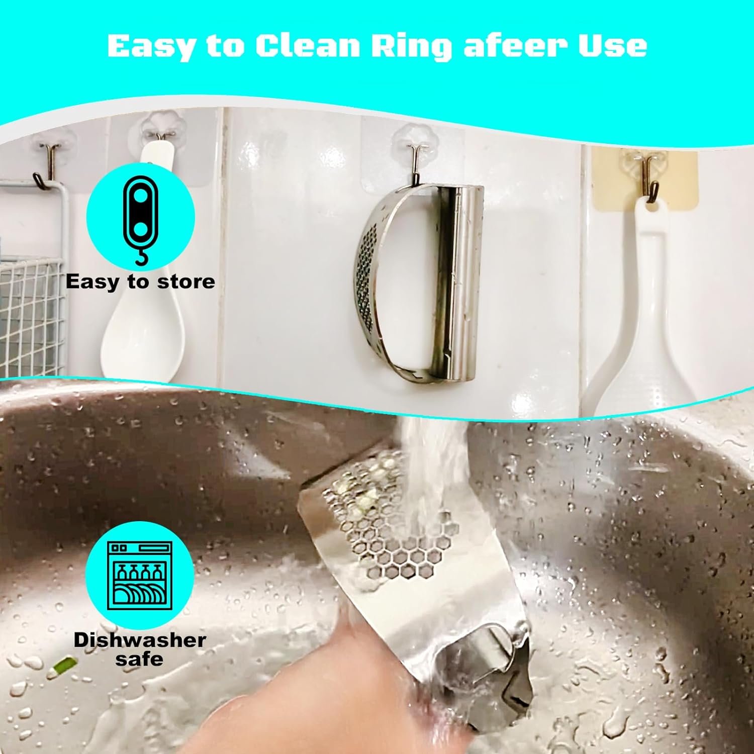 Garlic Press Rocker Set Bottle Opener Heavy Duty Stainless Steel Garlic Mincer Crusher Professional Kitchen Gadgets Garlic Chopper Silicone Peeler And Cleaning Brush