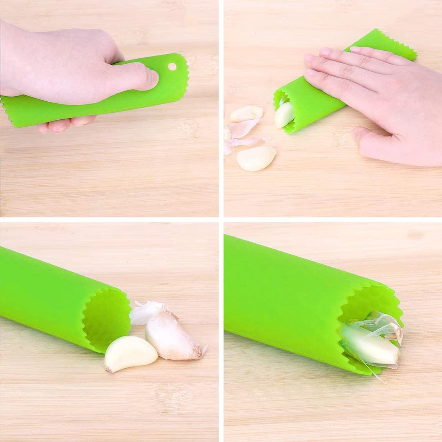 Garlic Press Rocker, Stainless Steel Garlic Mincer Crusher Professional Kitchen Gadgets Garlic Chopper with Ergonomic Handle, Silicone Garlic Peeler Garlic Press Rocker, Stainless Steel Garlic Mincer Crusher Professional Kitchen Gadgets Garlic Chopper with Ergonomic Handle, Silicone Garlic Peeler