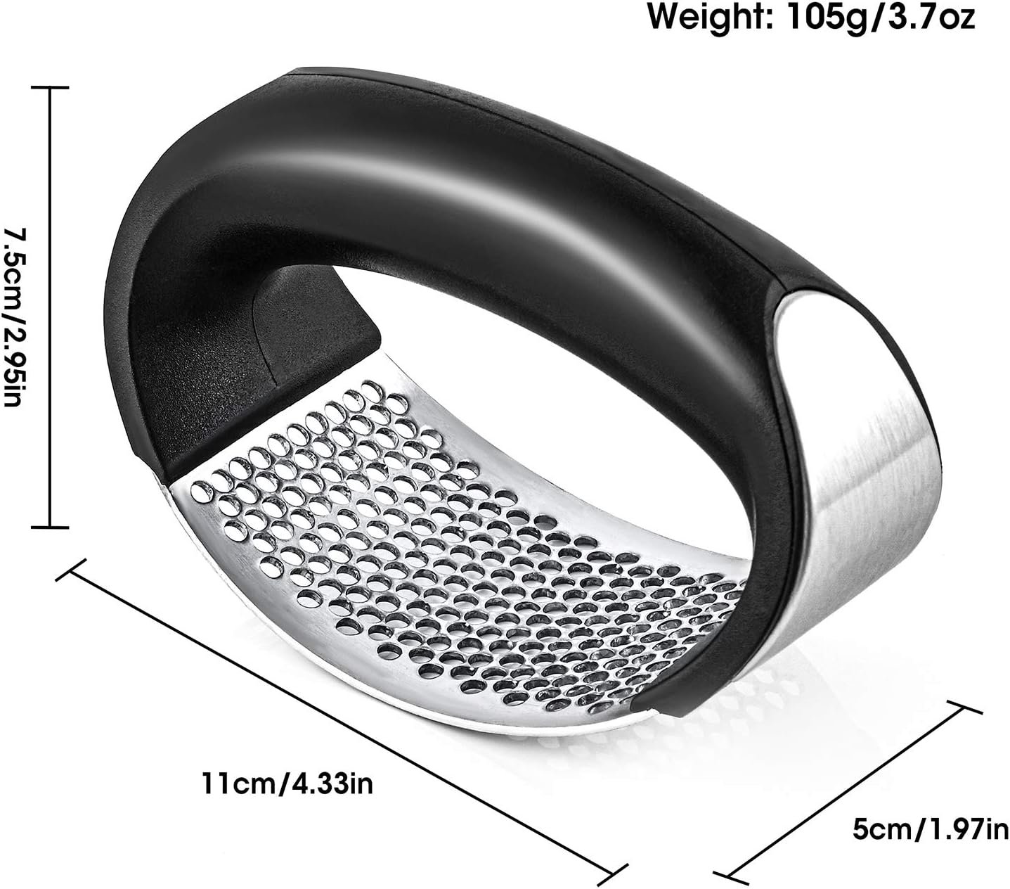 Garlic Rocker Stainless Steel Silicone Garlic Peeler Garlic Press Rocker - Three-piece Suit