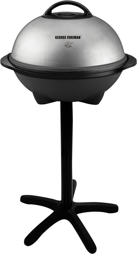 George Foreman GIO2000BK Indoor/Outdoor Electric Grill, 15-Serving, black