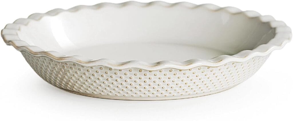 getstar Ceramic Pie Pan, 9 inch Pie Dish for Baking, Non-Stick, Oven Dishwasher Safe, Farmhouse Decor Quiche Baking Dish, Pie Plate, Deep Dish Pie Pan (Embossed Dots) getstar Ceramic Pie Pan, 9 inch Pie Dish for Baking, Non-Stick, Oven Dishwasher Safe, Farmhouse Decor Quiche Baking Dish, Pie Plate, Deep Dish Pie Pan (Embossed Dots)