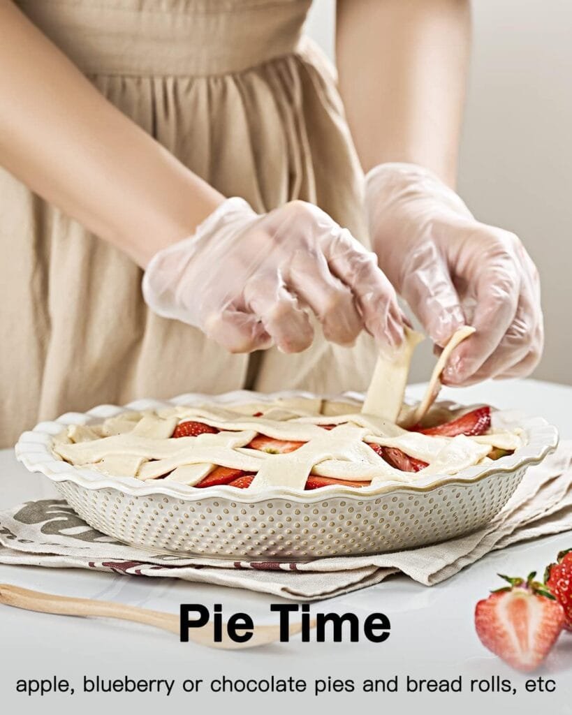 getstar Ceramic Pie Pan, 9 inch Pie Dish for Baking, Non-Stick, Oven Dishwasher Safe, Farmhouse Decor Quiche Baking Dish, Pie Plate, Deep Dish Pie Pan (Embossed Dots) getstar Ceramic Pie Pan, 9 inch Pie Dish for Baking, Non-Stick, Oven Dishwasher Safe, Farmhouse Decor Quiche Baking Dish, Pie Plate, Deep Dish Pie Pan (Embossed Dots)