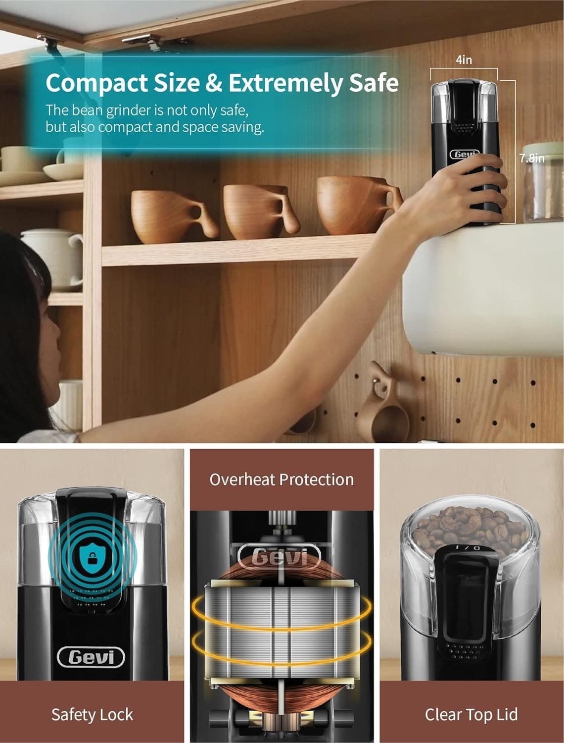 Gevi Espresso Machins for Home 20 Bar Dual Boiler Automatic Espresso Machines with Milk Frother Wand for Cappuccino,Latte Macchiato Espresso Machine with Grinder