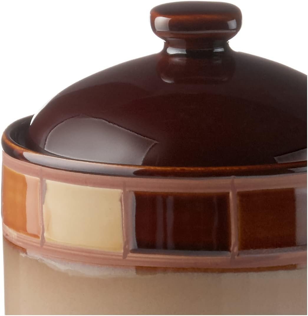 Gibson Casa Estebana 3-piece Canister Set, Beige and Brown