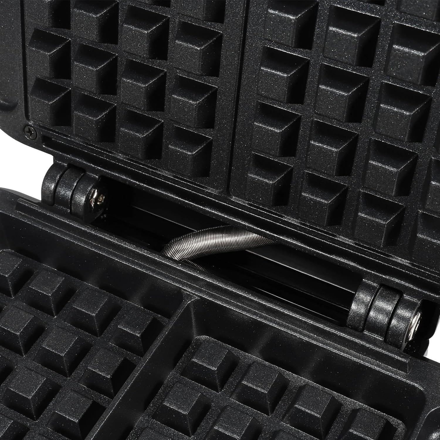 Golden Prairie Extra Deep Belgian Waffle Maker 1200W, 2-Slice Nonstick Waffle Iron Stainless Steel, 1 Thick Fluffier Waffle, 7 Adjustable Browning Levels, Electric Pancake Maker, No Mess Sides, Black