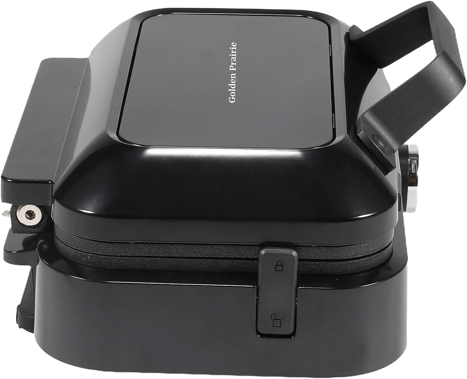 Golden Prairie Extra Deep Belgian Waffle Maker 1200W, 2-Slice Nonstick Waffle Iron Stainless Steel, 1 Thick Fluffier Waffle, 7 Adjustable Browning Levels, Electric Pancake Maker, No Mess Sides, Black