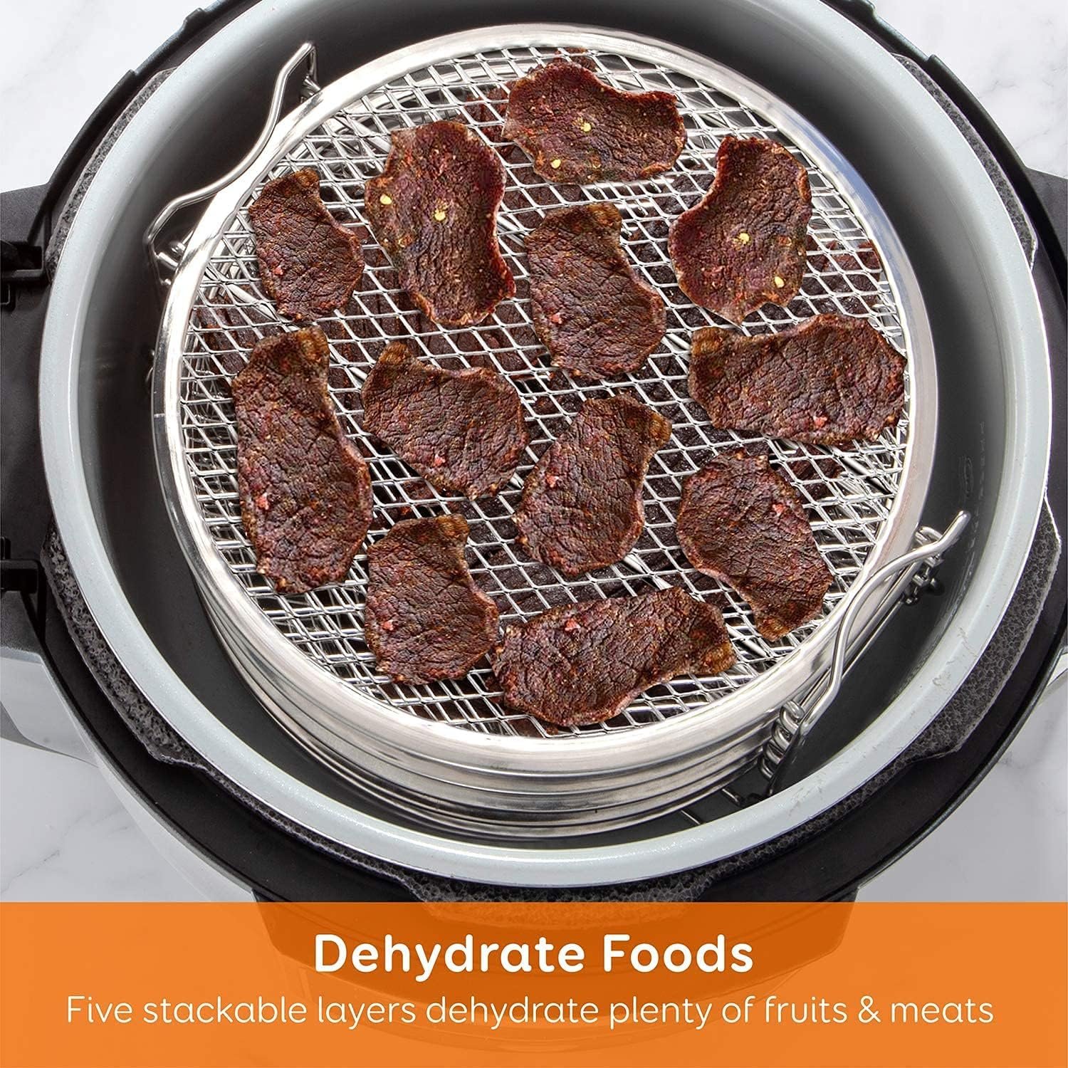 Goldlion Dehydrator Rack Stainless Steel Stand Accessories Compatible with Ninja Foodi Pressure Cooker and Air Fryer 6.5 and 8 Quart, Instant Pot Air Fryer 8 Qt Goldlion Dehydrator Rack Stainless Steel Stand Accessories Compatible with Ninja Foodi Pressure Cooker and Air Fryer 6.5 and 8 Quart, Instant Pot Air Fryer 8 Qt